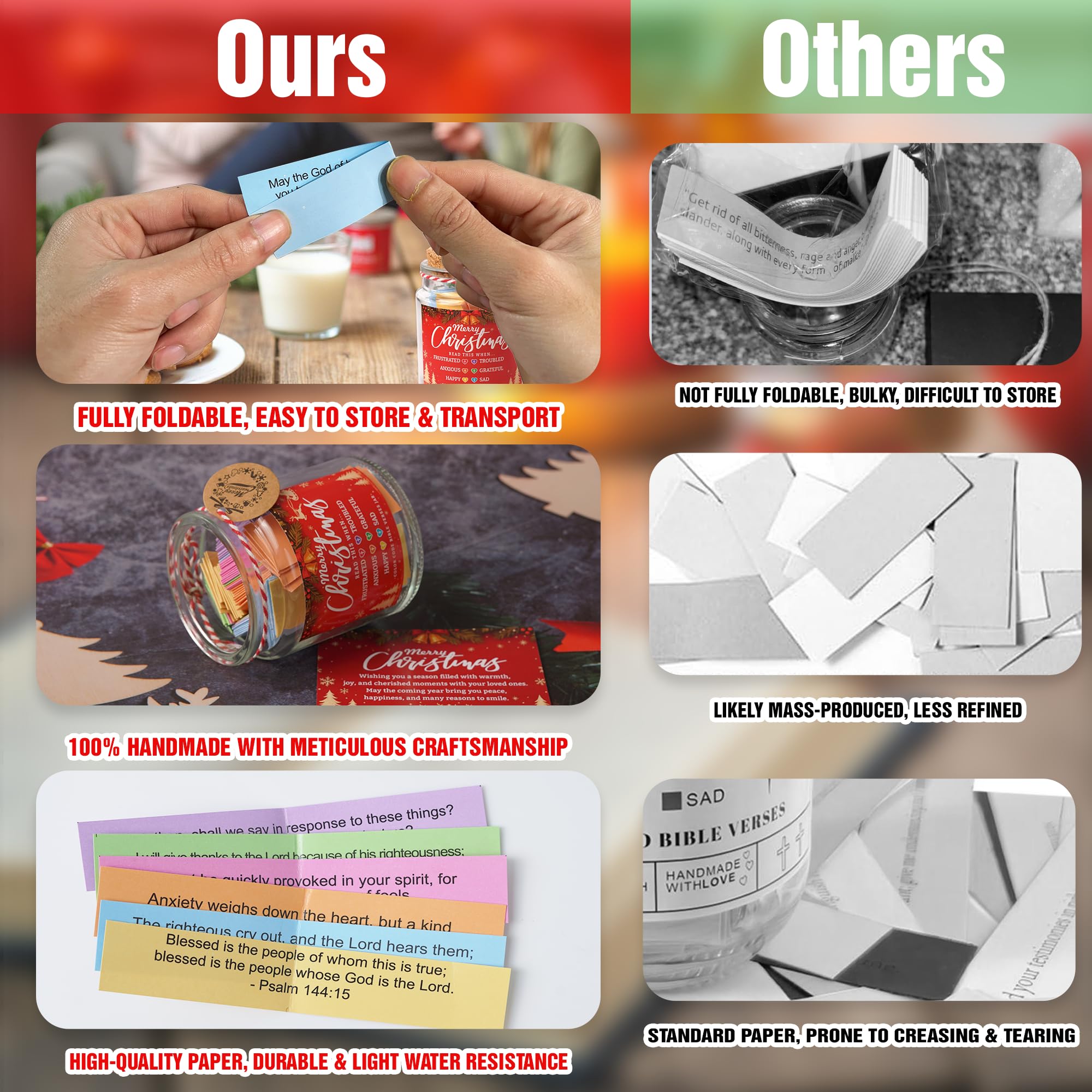 Read This When Bible Verses Jar for Daily Encouragement – Christian, Birthday & Christmas Gifts for Women; Great Gift for Mom, White Elephant Gift & Stocking Stuffer for Women