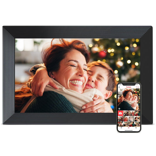 Digital Picture Frame, 10.1'' Frameo Digital Frame Wifi, 32GB Memory, 1280*800 HD Touch Screen Digital Photo Frame, Wall Mountable, Auto-Rotate, Share Instantly, Wedding, Birthday Gifts for Women, Mom