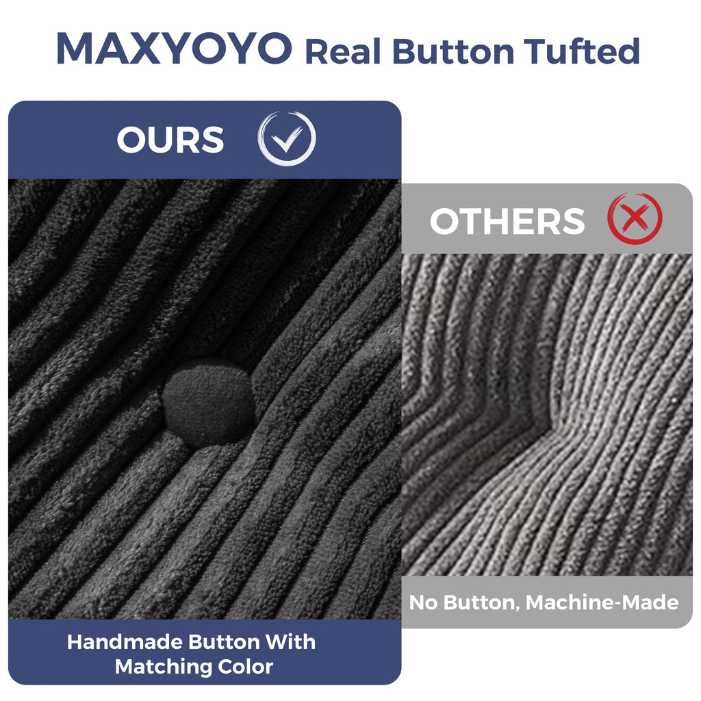 MAXYOYO Folding Sofa Bed, Convertible Sleeper Chair with Pillow Foldable Mattress with Back Support, Portable Fold Out Chair Bed Comfy Floor Sofa Lounge for Living Room Bedroom, Dark Grey, Single