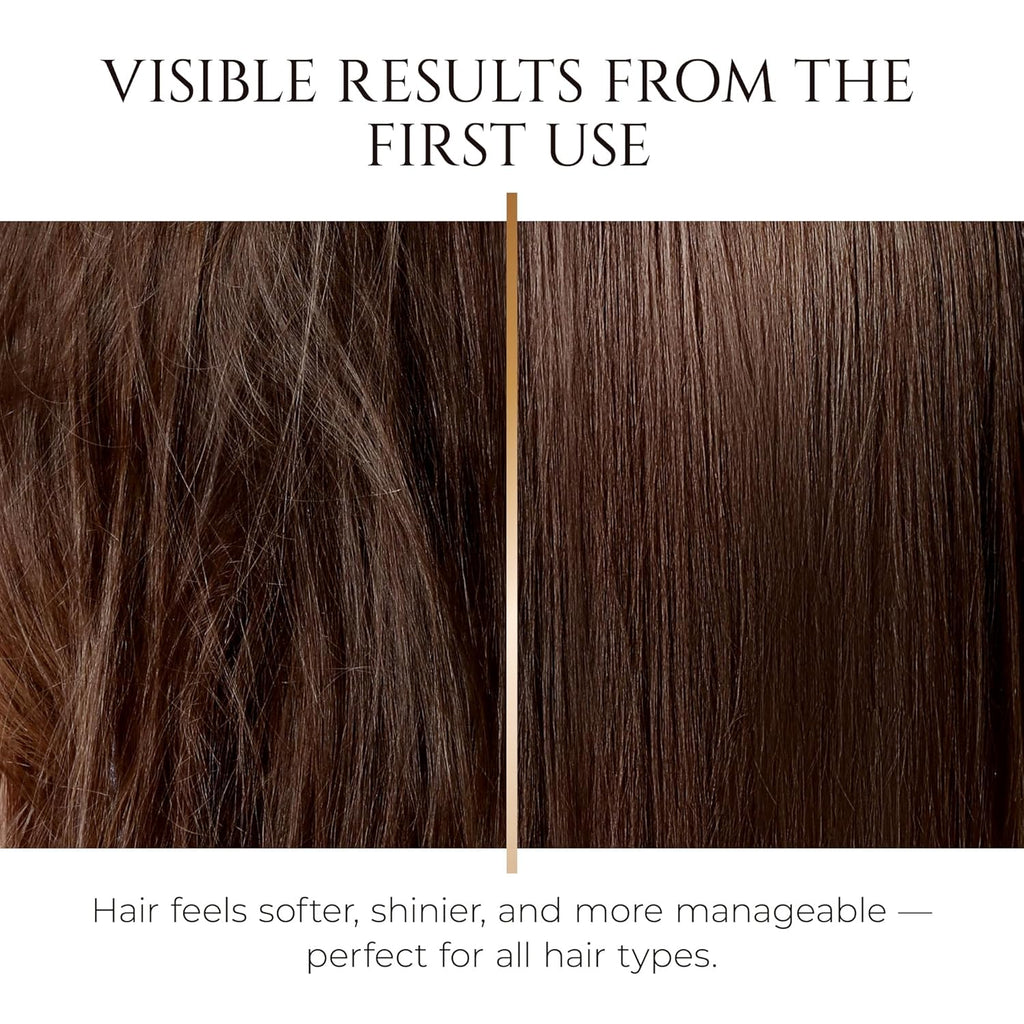 HADAT Golden Hour Express HAIR MASK – Premium Professional Hair Treatment with Pearl Powder – Hydration for Dry Damaged Hair – Nourishing Oils – Split Ends – Salon Quality – Made in Israel, 9.47 Fl Oz