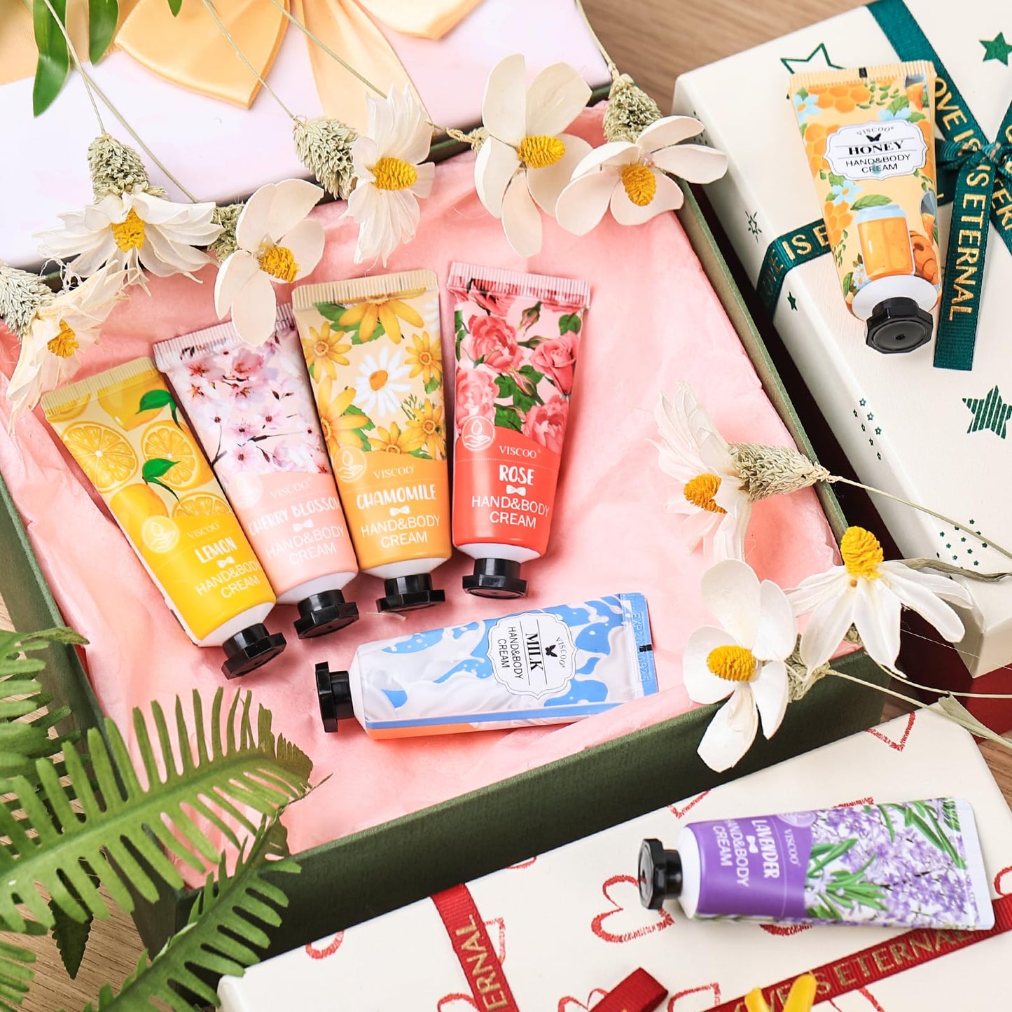 7 Pack Hand Cream Gifts Set for Women,Stocking Stuffers for Women,Teengirls,Christmas Gifts Bulk Gifts,Small Gifts,Mini Moisturizing Hand Lotion Travel Size in Bulk for Dry Cracked Hands