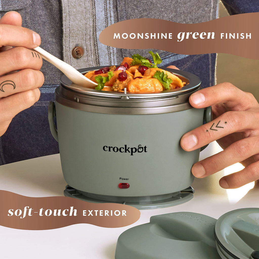 Crock-Pot 20-Ounce Electric Lunch Box, Portable Food Warmer, Blush Pink | Perfect for Travel, Car, On-the-Go | Spill-Free, Dishwasher-Safe