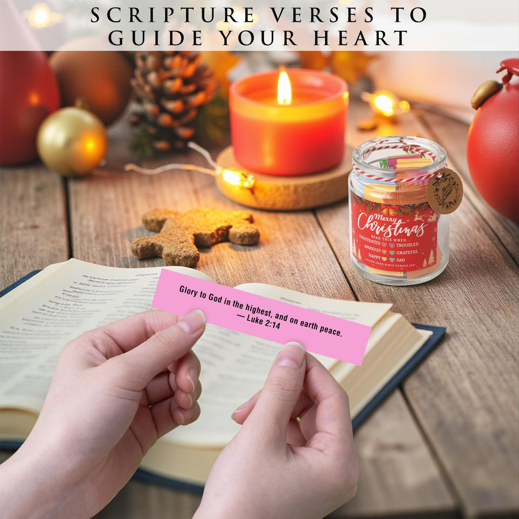 Read This When Bible Verses Jar for Daily Encouragement – Christian, Birthday & Christmas Gifts for Women; Great Gift for Mom, White Elephant Gift & Stocking Stuffer for Women