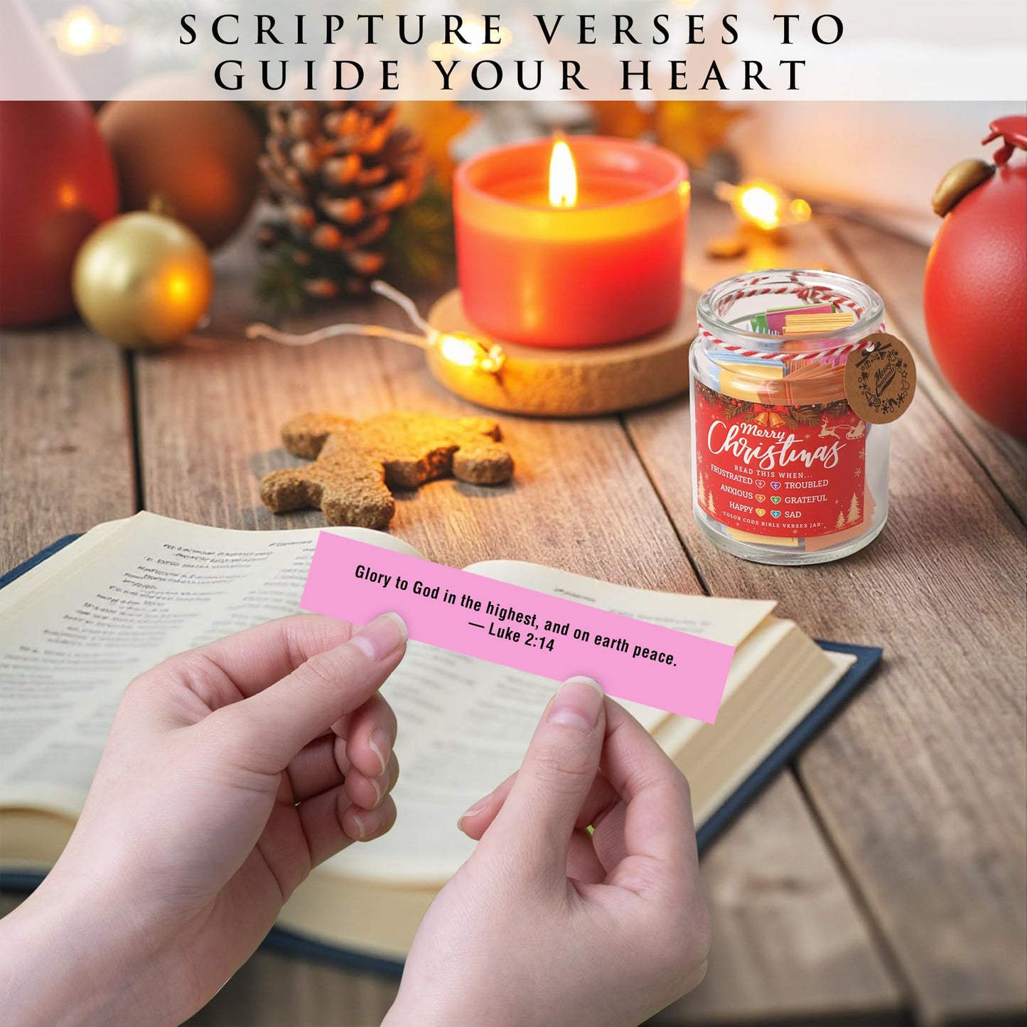 Read This When Bible Verses Jar for Daily Encouragement – Christian, Birthday & Christmas Gifts for Women; Great Gift for Mom, White Elephant Gift & Stocking Stuffer for Women