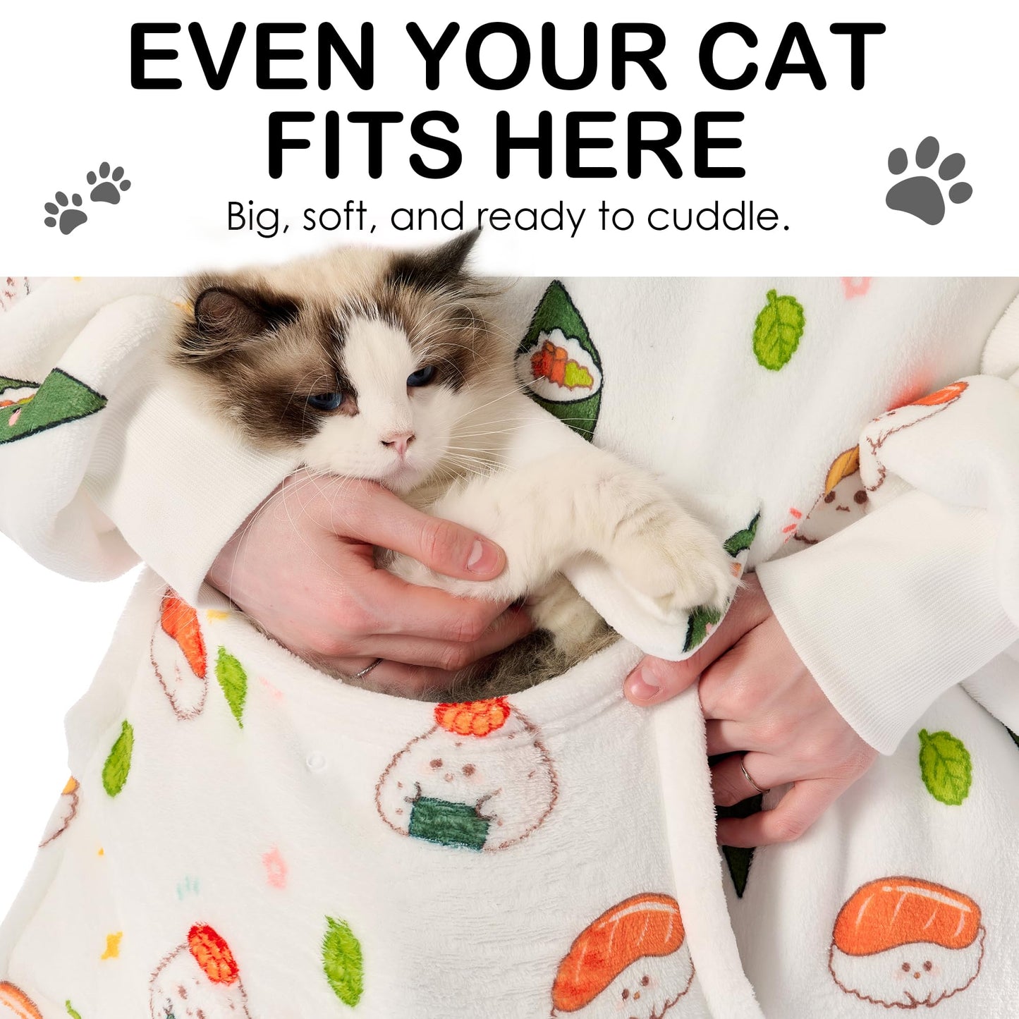 Krifey Wearable Blanket Hoodie, Oversized Sherpa Fleece Sweatshirt with Giant Pocket, Birthday Gifts for Women, Warm Christmas Gift for Mom, Wife, or Girlfriend