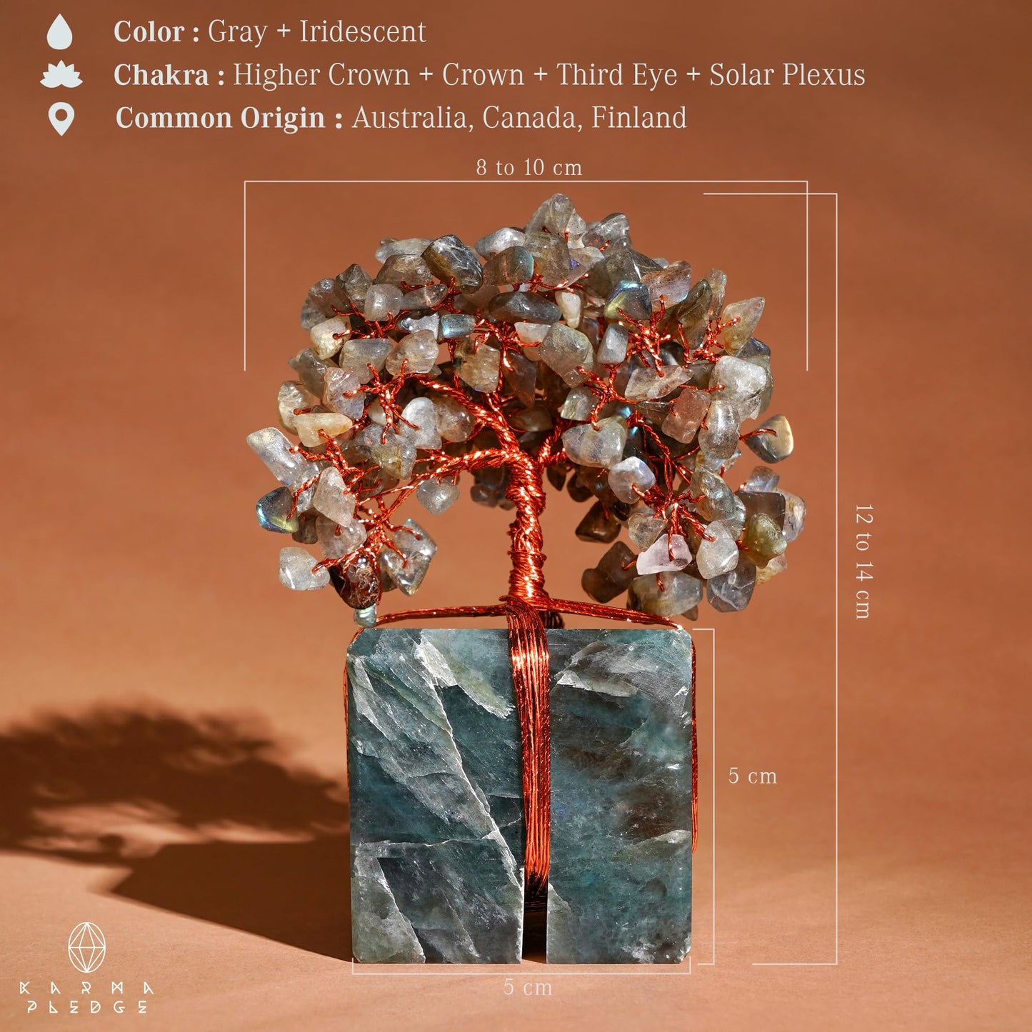 Crystal Tree of Life 7 Chakra Healing Crystals Trees for Home Decor, Office Desk Decor, Boho Decor, Handmade Bonsai Trees for Positive Energy, Money, Good Luck Birthday Gifts for Women, Mom