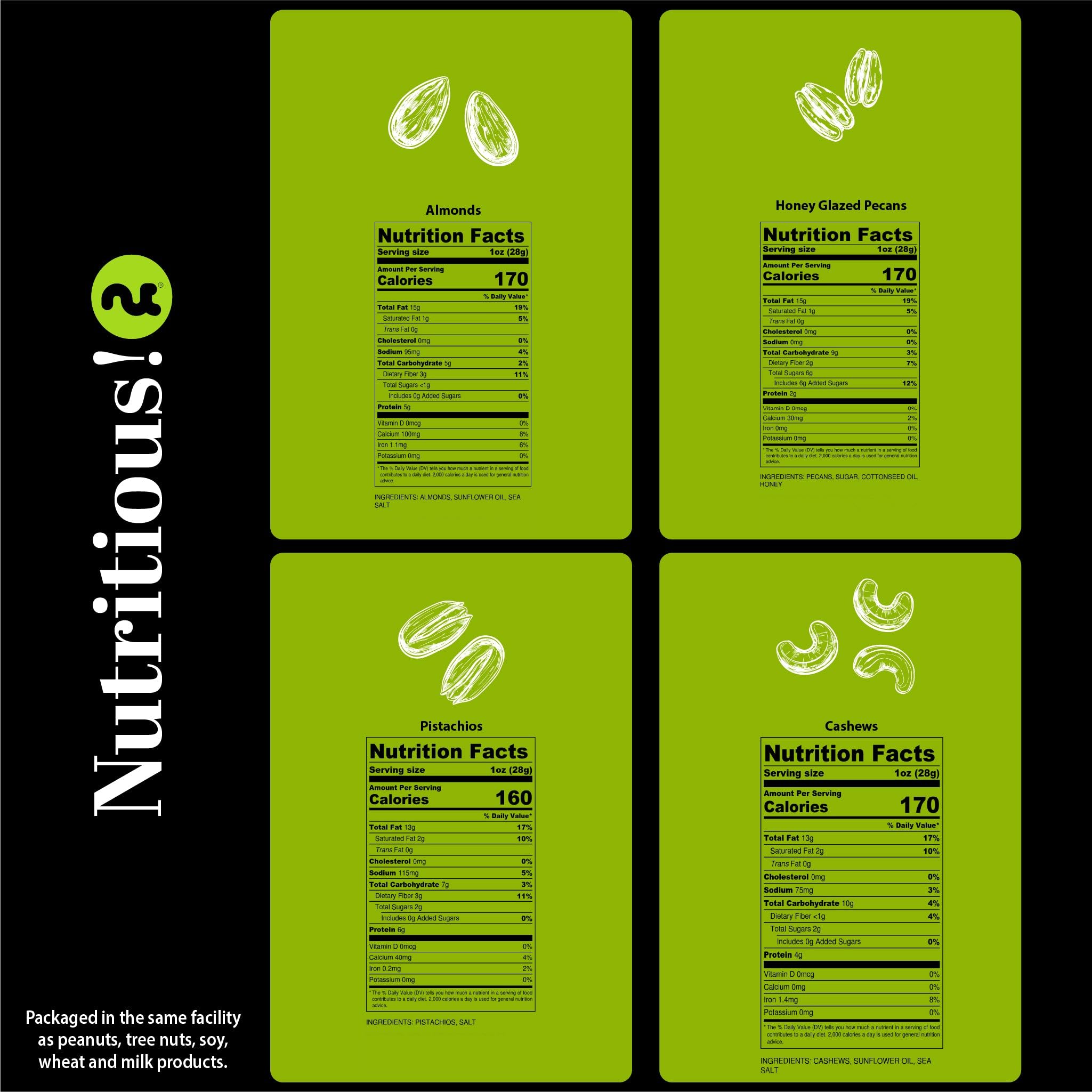 NUT CRAVINGS - Thanksgiving Mixed Nuts Gift Basket in Red Gold Box (7 Assortments, 1 LB) Holiday Xmas Christmas Food Arrangement, Healthy Snack Care Package, Food Assortments