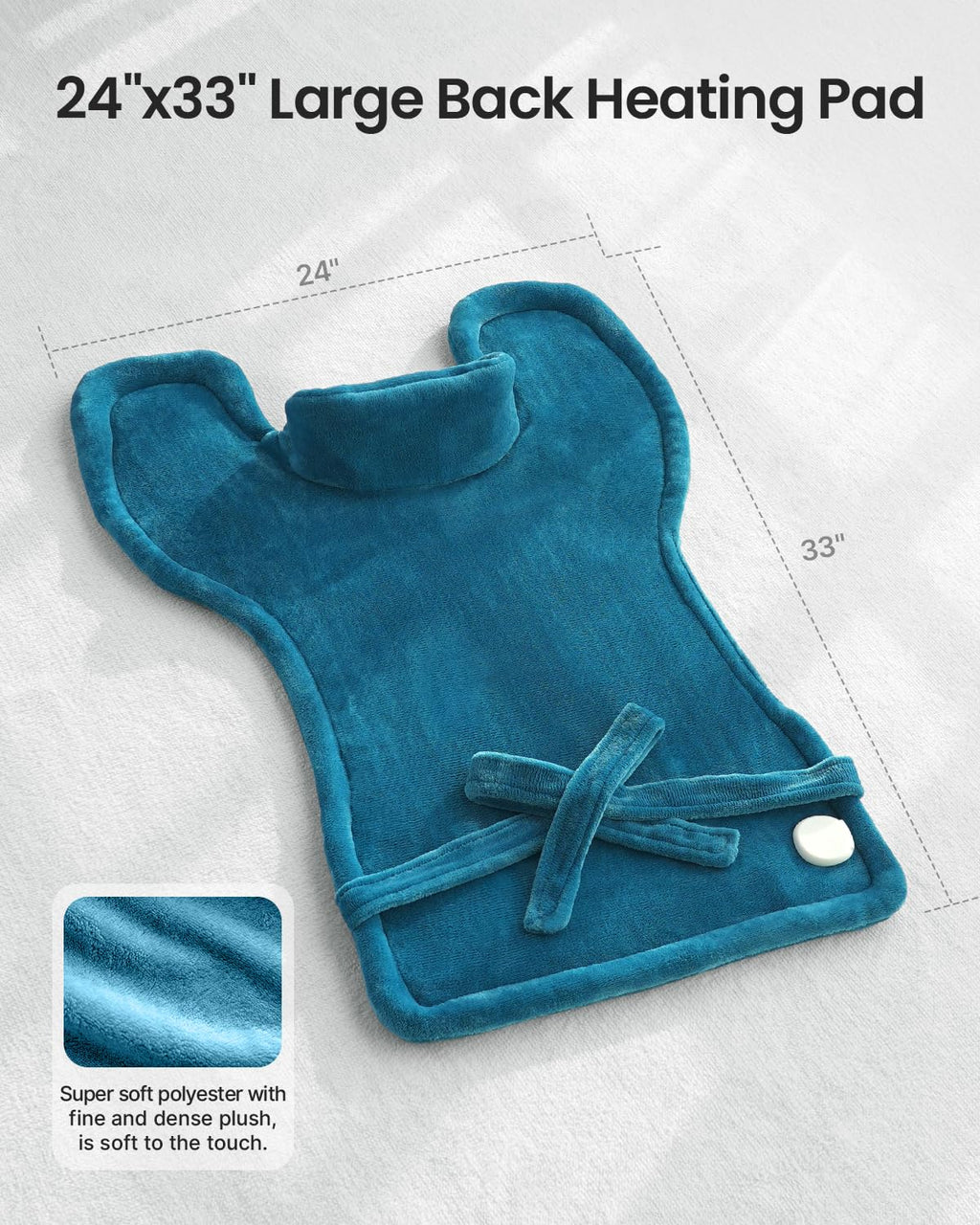 RENPHO Electric Heating Pad for Back, Birthday Christmas Gifts for Women Men Mom Dad Elderly, FSA Eligible Items Only List, Large Heat Pad for Neck Shoulders, 24"x33", ETL Certified, Gray