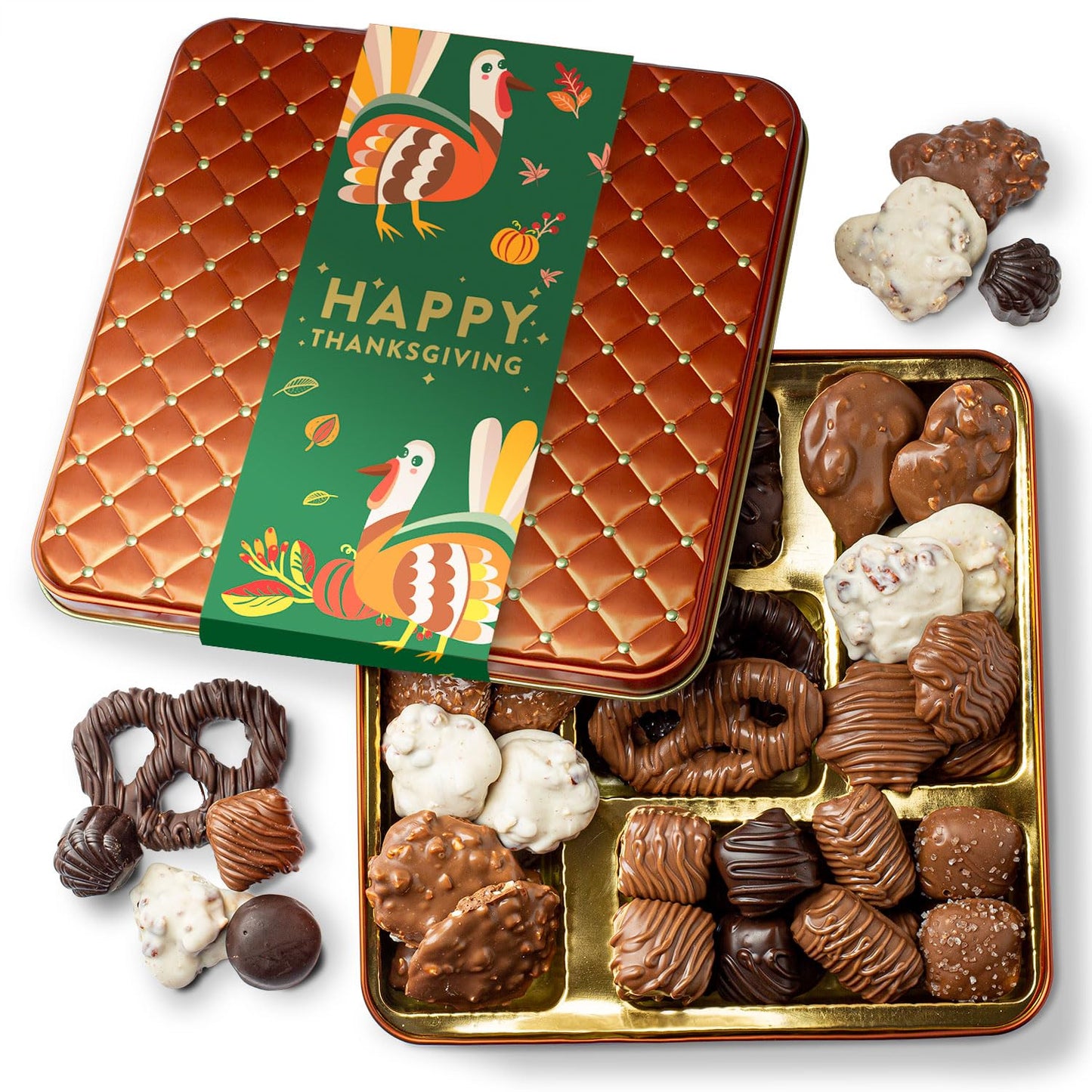 Chocolate Gift Basket, Candy Food Gifts Arrangement Platter, Gourmet Snack Box, Thanksgiving, Christmas, Holiday Present Idea, Corporate Him & Her, Men Women Sympathy Family Parties & Get Well- Bonnie & Pop