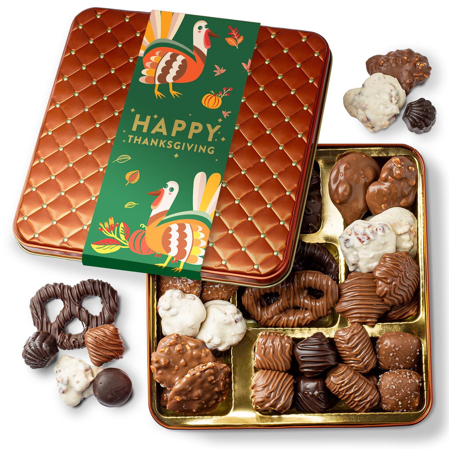 Chocolate Gift Basket, Candy Food Gifts Arrangement Platter, Gourmet Snack Box, Thanksgiving, Christmas, Holiday Present Idea, Corporate Him & Her, Men Women Sympathy Family Parties & Get Well- Bonnie & Pop