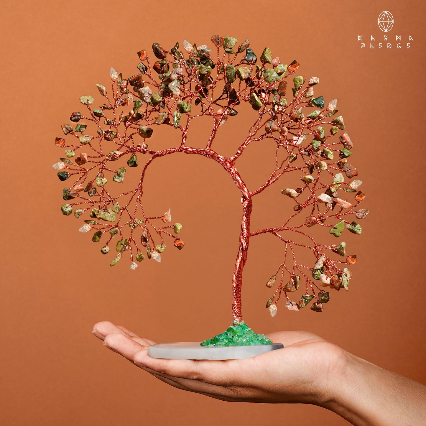 Crystal Tree of Life 7 Chakra Healing Crystals Trees for Home Decor, Office Desk Decor, Boho Decor, Handmade Bonsai Trees for Positive Energy, Money, Good Luck Birthday Gifts for Women, Mom