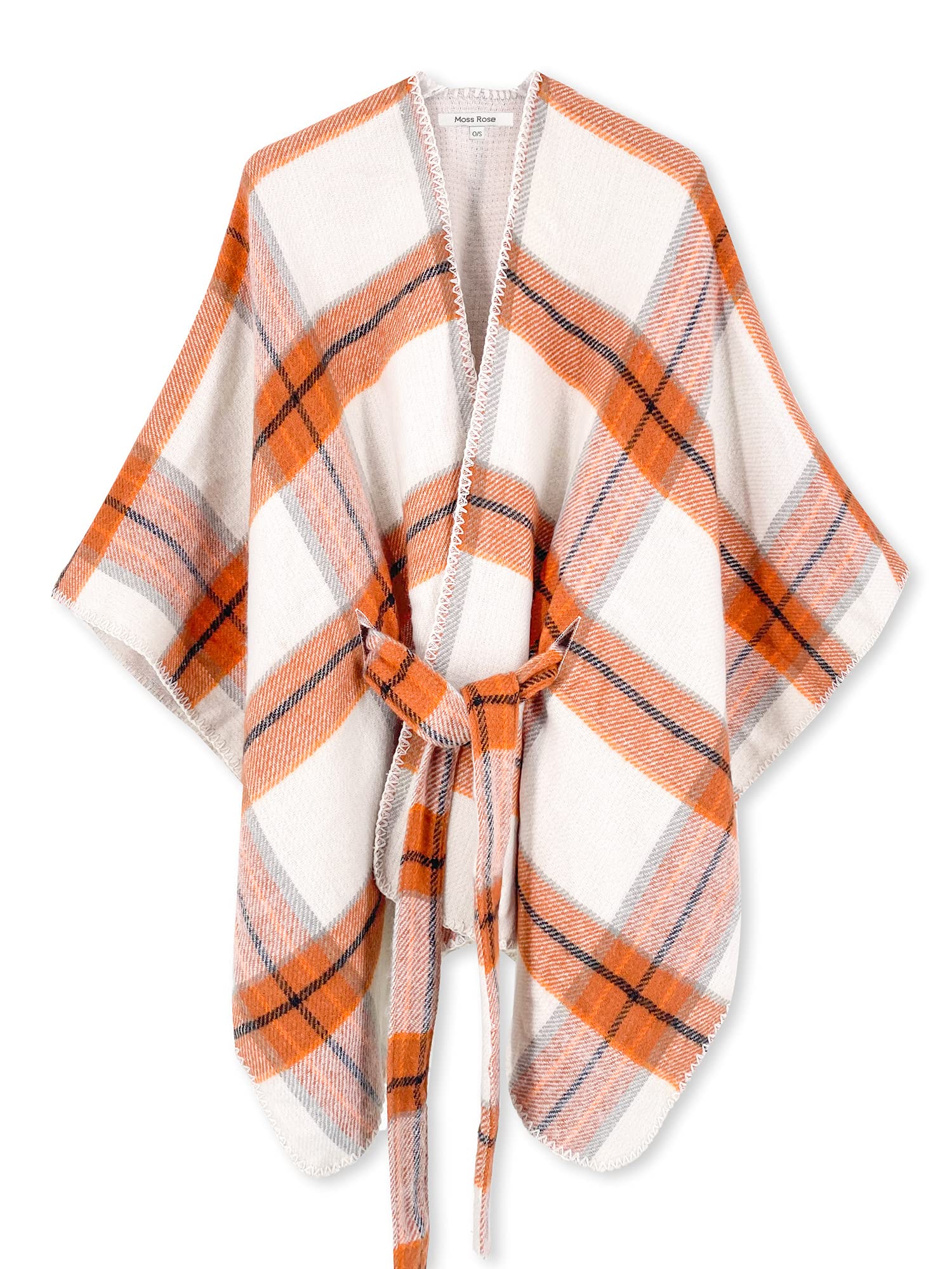 Moss Rose Women's Shawl Wrap Poncho Ruana Cape Open Front Cardigan Shawls for Fall Winter