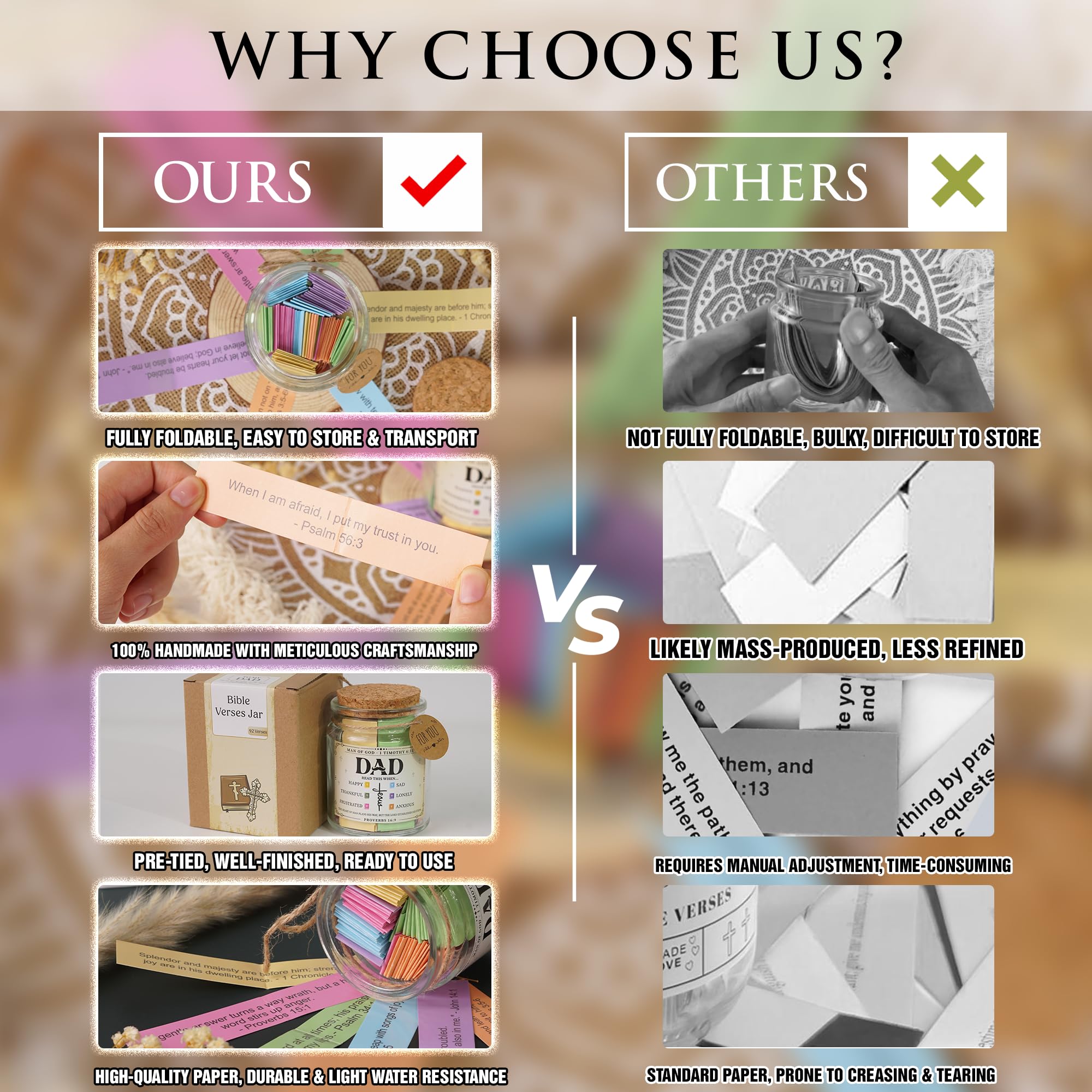 Read This When Bible Verses Jar for Daily Encouragement – Christian, Birthday & Christmas Gifts for Women; Great Gift for Mom, White Elephant Gift & Stocking Stuffer for Women