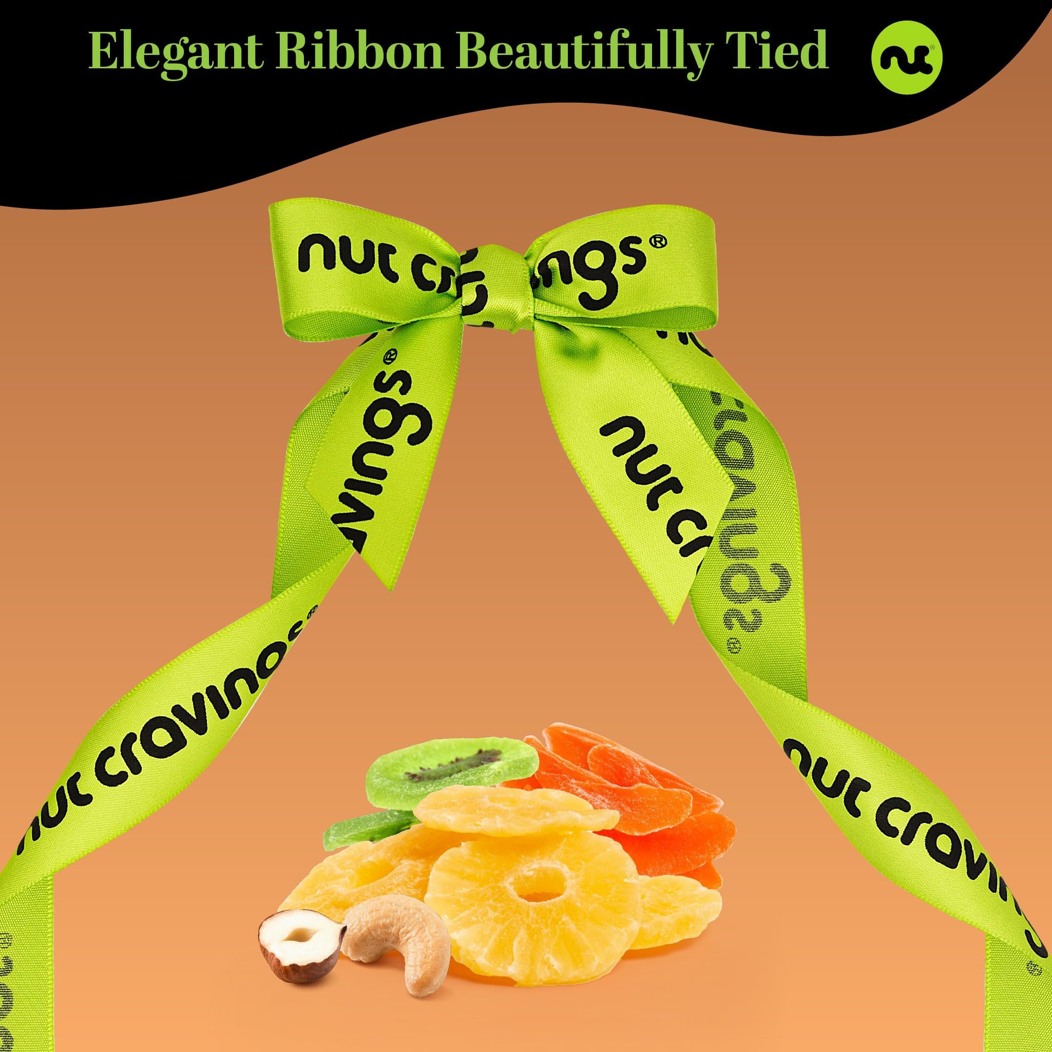 NUT CRAVINGS - Thanksgiving Mixed Nuts Gift Basket in Red Gold Box (7 Assortments, 1 LB) Holiday Xmas Christmas Food Arrangement, Healthy Snack Care Package, Food Assortments