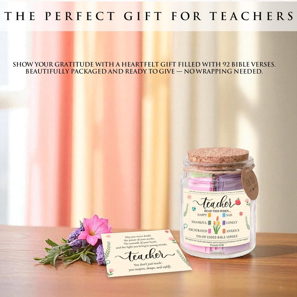 Read This When Bible Verses Jar for Daily Encouragement – Christian, Birthday & Christmas Gifts for Women; Great Gift for Mom, White Elephant Gift & Stocking Stuffer for Women