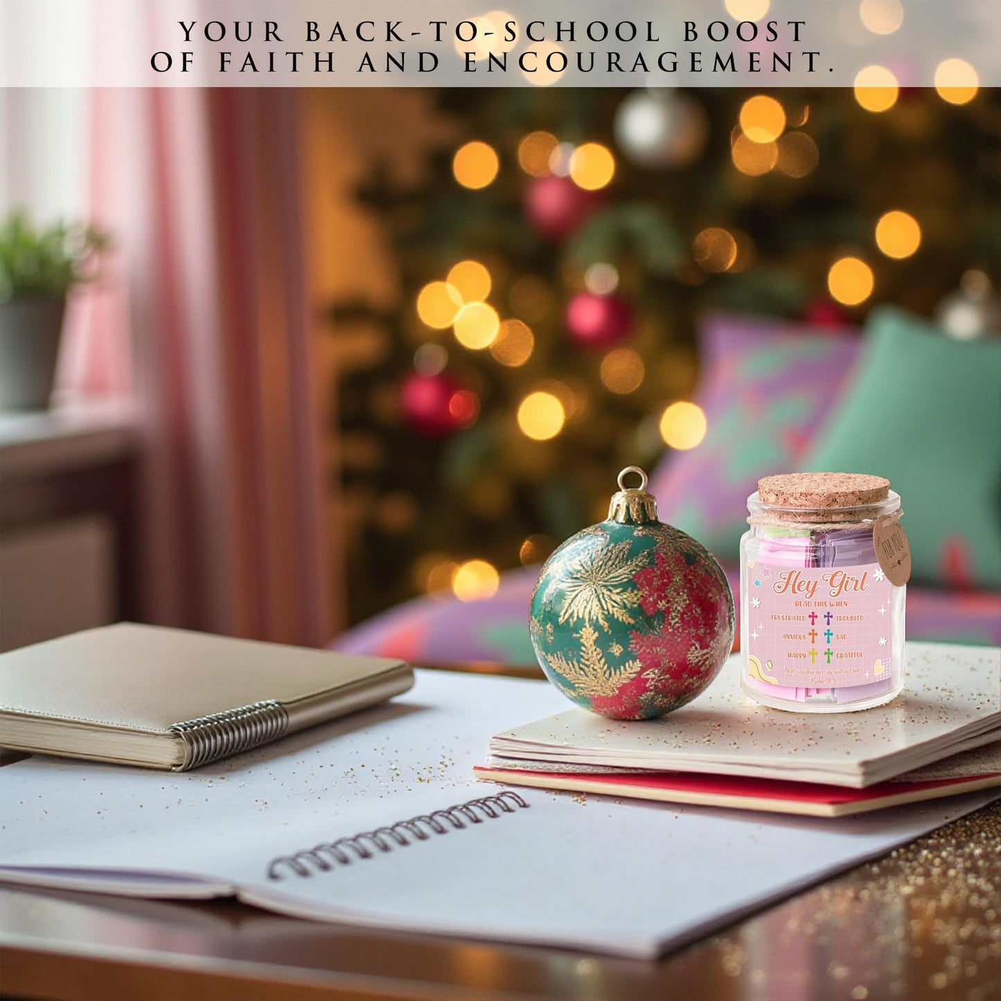 Read This When Bible Verses Jar for Daily Encouragement – Christian, Birthday & Christmas Gifts for Women; Great Gift for Mom, White Elephant Gift & Stocking Stuffer for Women