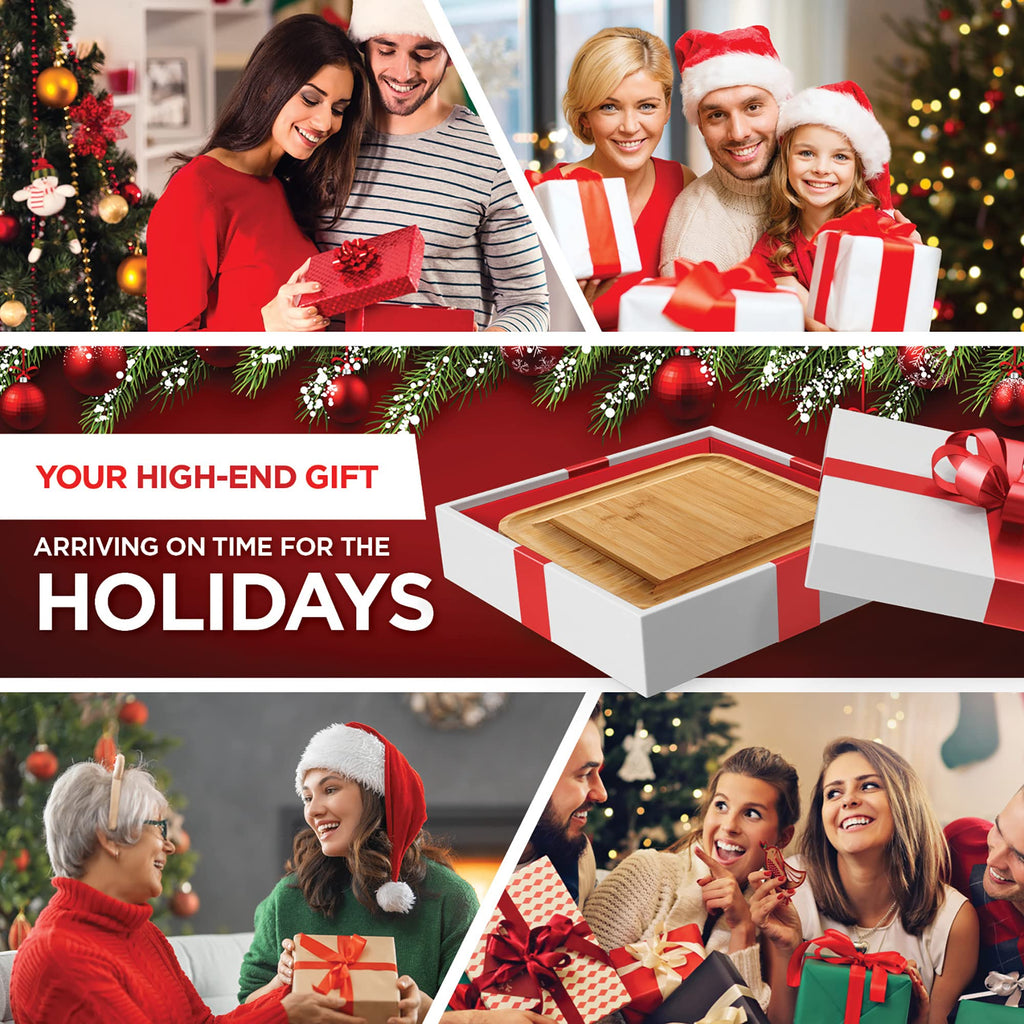 Charcuterie Board Gift Set - Bamboo Cheese Board and Knife Set - Housewarming Gifts for New Home, Wedding Gifts for Couples 2025, Bridal Shower Gifts, Birthday Gifts for Women