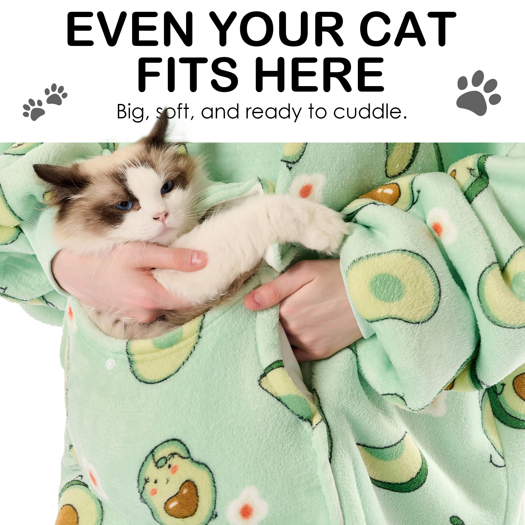 Krifey Wearable Blanket Hoodie, Oversized Sherpa Fleece Sweatshirt with Giant Pocket, Birthday Gifts for Women, Warm Christmas Gift for Mom, Wife, or Girlfriend