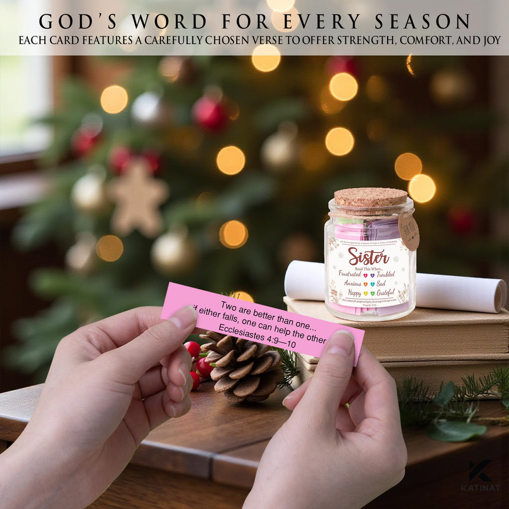 Read This When Bible Verses Jar for Daily Encouragement – Christian, Birthday & Christmas Gifts for Women; Great Gift for Mom, White Elephant Gift & Stocking Stuffer for Women