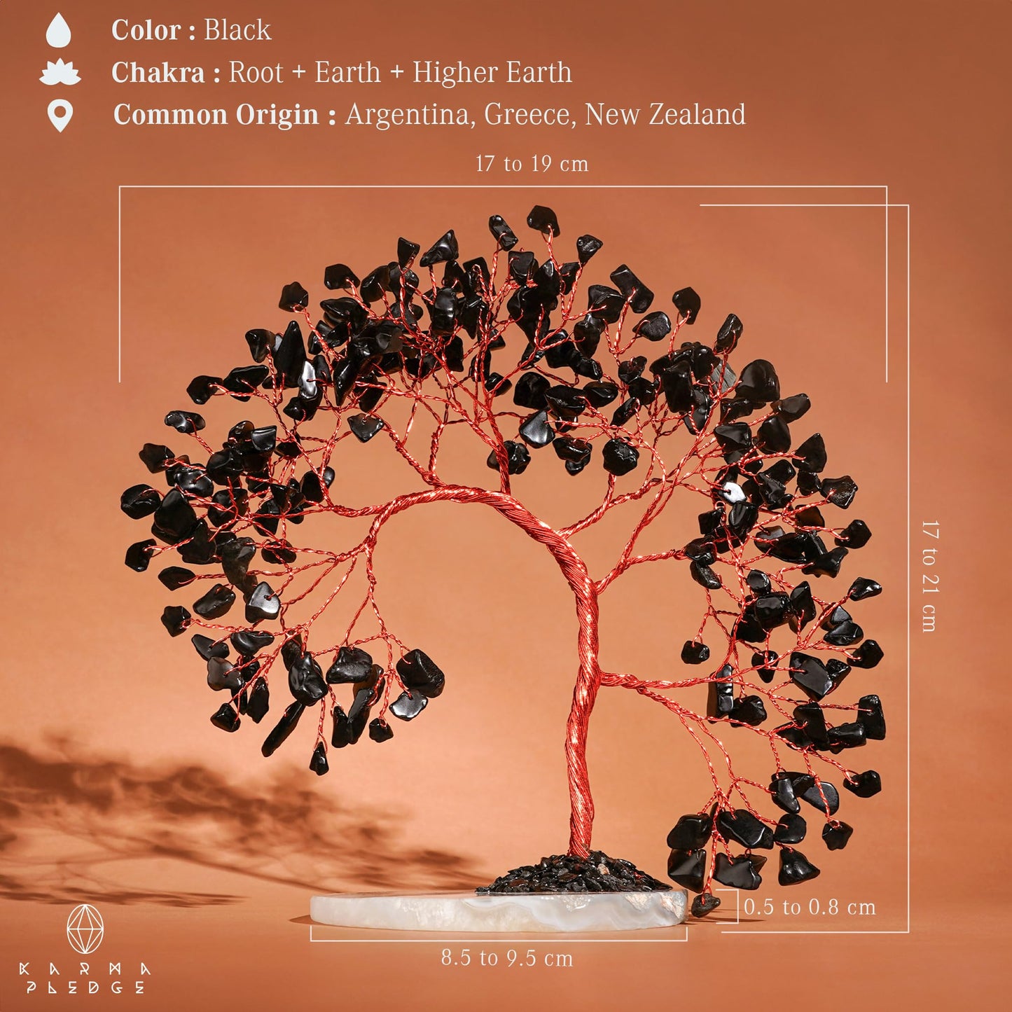 Crystal Tree of Life 7 Chakra Healing Crystals Trees for Home Decor, Office Desk Decor, Boho Decor, Handmade Bonsai Trees for Positive Energy, Money, Good Luck Birthday Gifts for Women, Mom