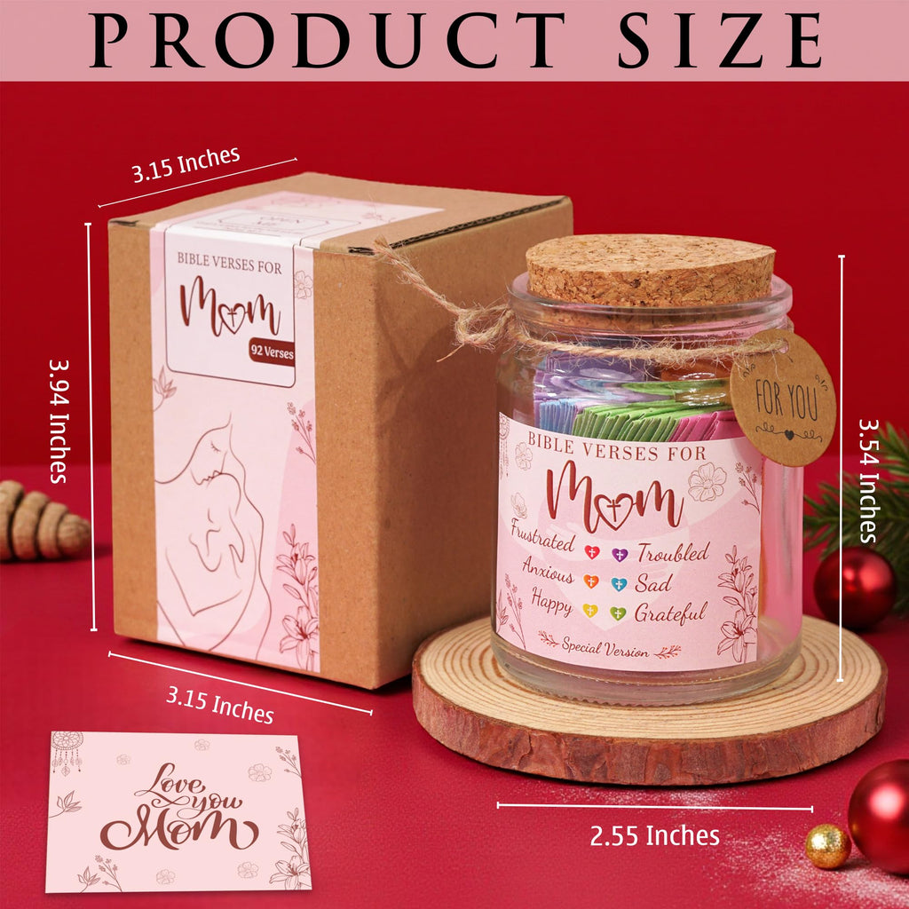 Read This When Bible Verses Jar for Daily Encouragement – Christian, Birthday & Christmas Gifts for Women; Great Gift for Mom, White Elephant Gift & Stocking Stuffer for Women