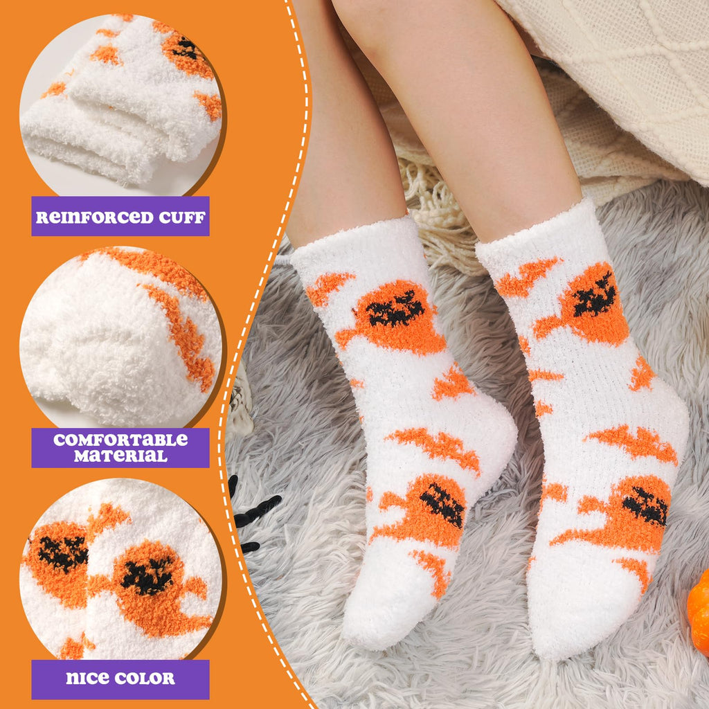 Fuzzy Socks for Women Gifts, Fluffy Cozy Plush Soft Slipper Socks for Fall Winter Christmas Warm Sleeping Home 5/6 Pairs