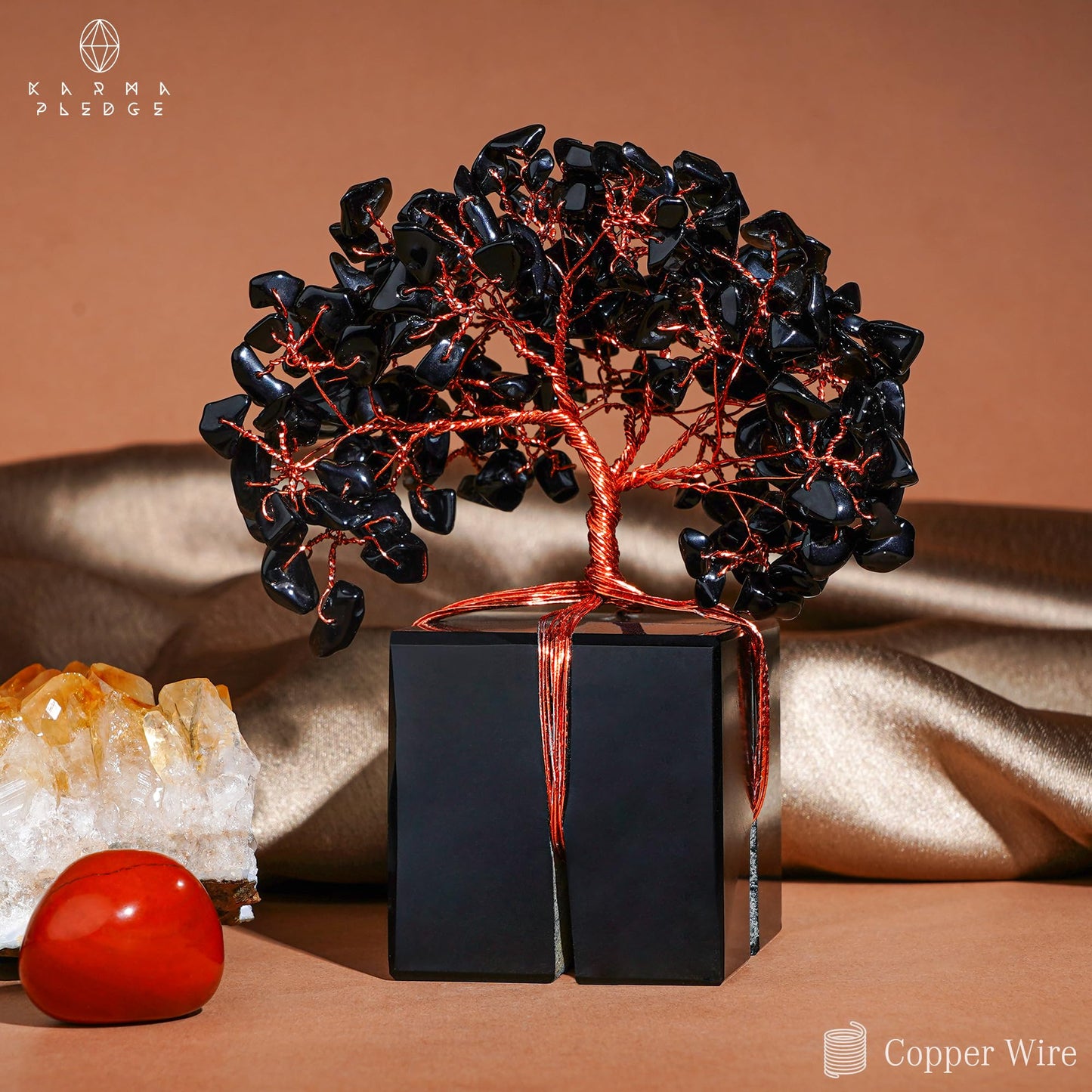 Crystal Tree of Life 7 Chakra Healing Crystals Trees for Home Decor, Office Desk Decor, Boho Decor, Handmade Bonsai Trees for Positive Energy, Money, Good Luck Birthday Gifts for Women, Mom