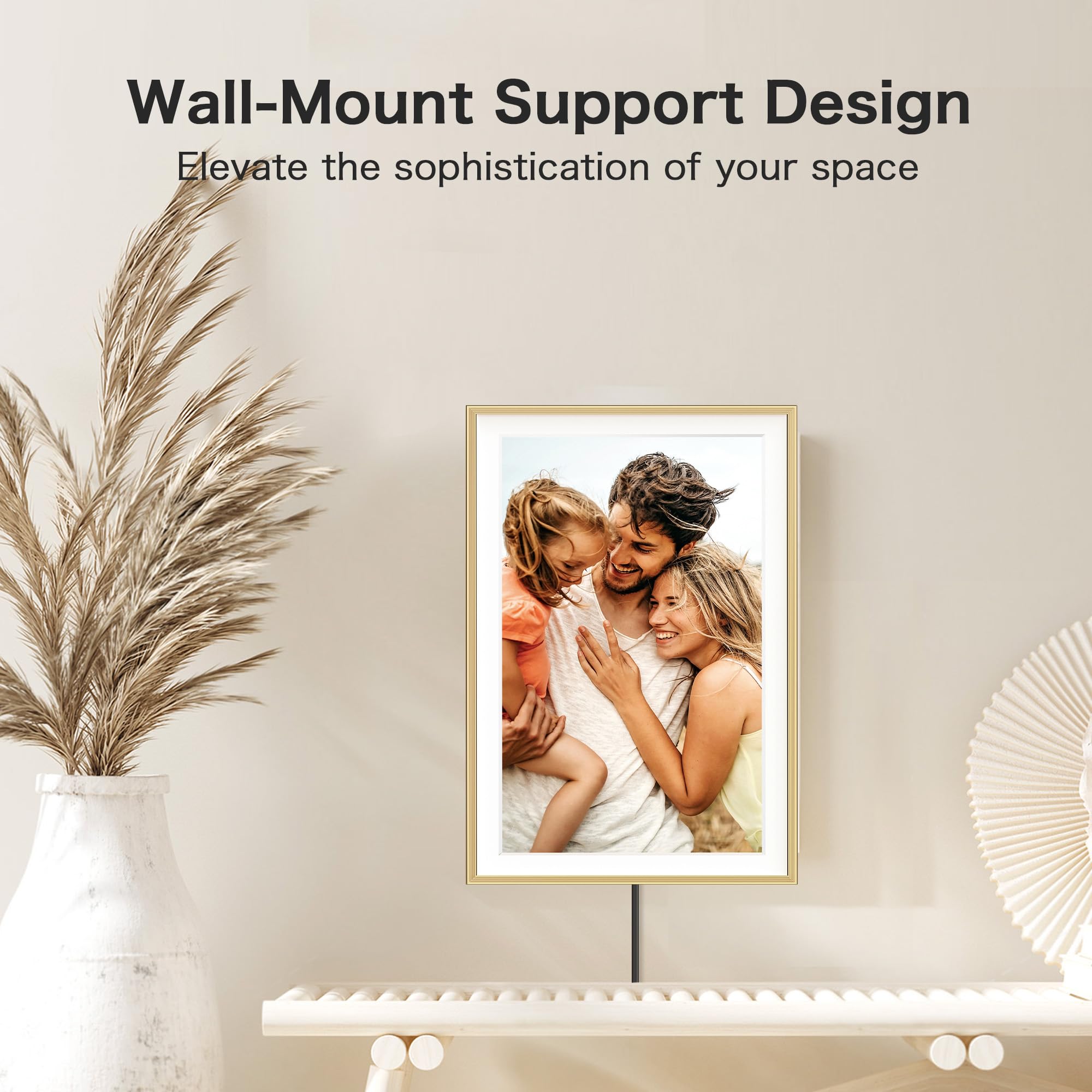 Digital Picture Frame, 10.1'' Frameo Digital Frame Wifi, 32GB Memory, 1280*800 HD Touch Screen Digital Photo Frame, Wall Mountable, Auto-Rotate, Share Instantly, Wedding, Birthday Gifts for Women, Mom