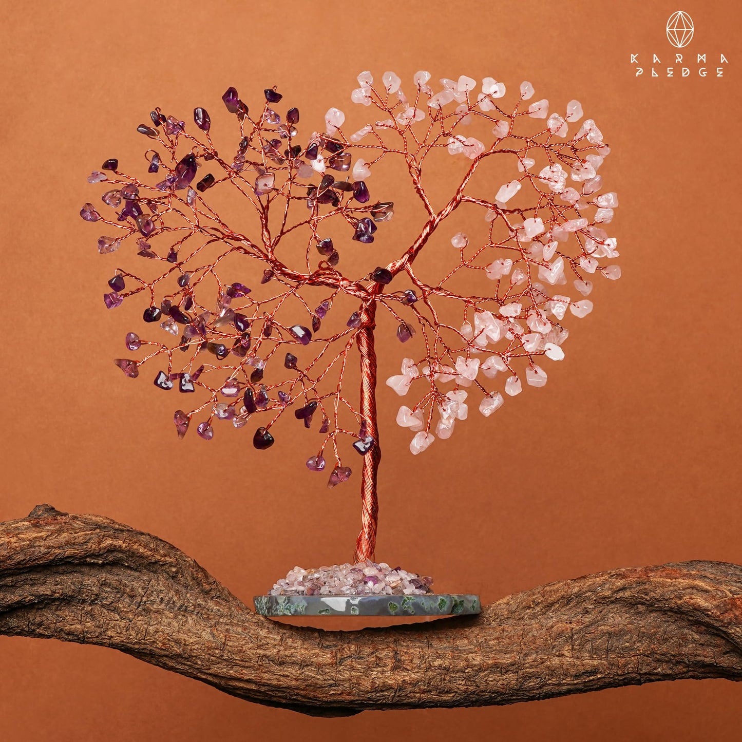 Crystal Tree of Life 7 Chakra Healing Crystals Trees for Home Decor, Office Desk Decor, Boho Decor, Handmade Bonsai Trees for Positive Energy, Money, Good Luck Birthday Gifts for Women, Mom