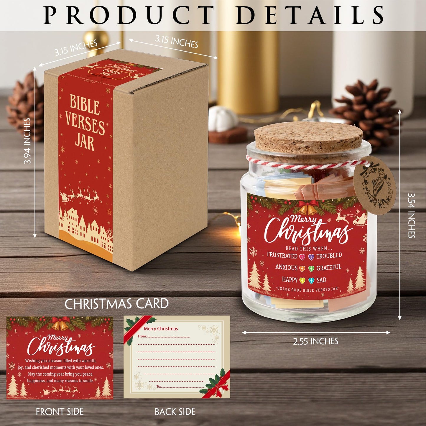 Read This When Bible Verses Jar for Daily Encouragement – Christian, Birthday & Christmas Gifts for Women; Great Gift for Mom, White Elephant Gift & Stocking Stuffer for Women