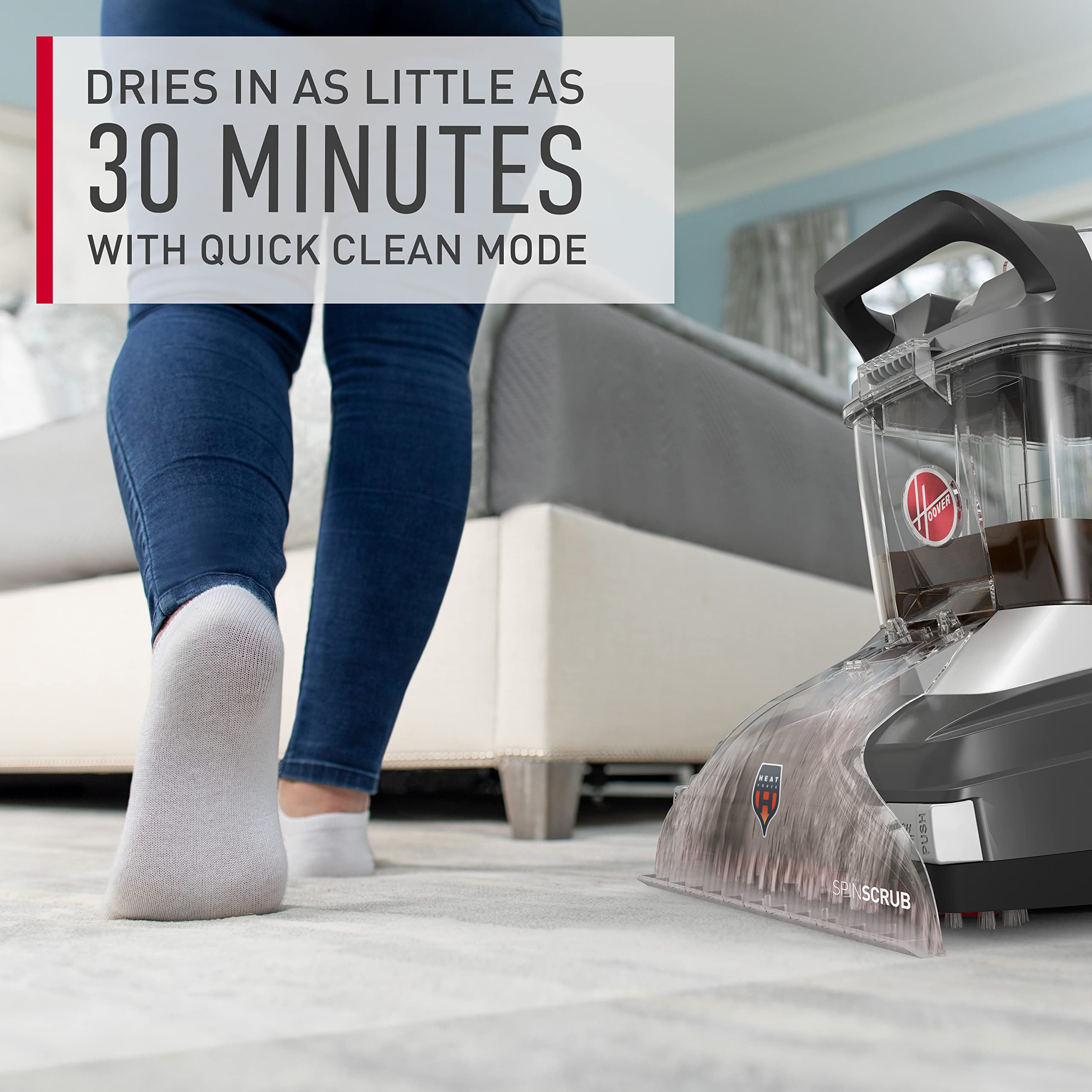 Hoover PowerScrub Deluxe Carpet Cleaner Machine for Carpet and Upholstery, Deep Cleaning Carpet Shampooer Machine with Multi-Purpose Tools, Pair Carpet Cleaner Solution