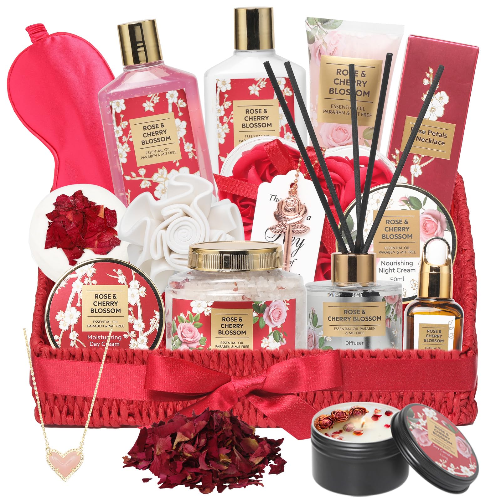 Christmas Gift Basket Set for Women - Ultimate 15-Piece Bath & Body Gift Set, Spa Gift Basket, Bath Collection | Birthday Gift, Mothers Day Gifts for Mom, Perfect Present for Her & Mom All Occasions
