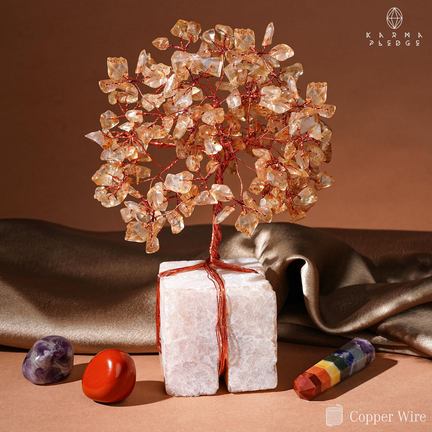 Crystal Tree of Life 7 Chakra Healing Crystals Trees for Home Decor, Office Desk Decor, Boho Decor, Handmade Bonsai Trees for Positive Energy, Money, Good Luck Birthday Gifts for Women, Mom