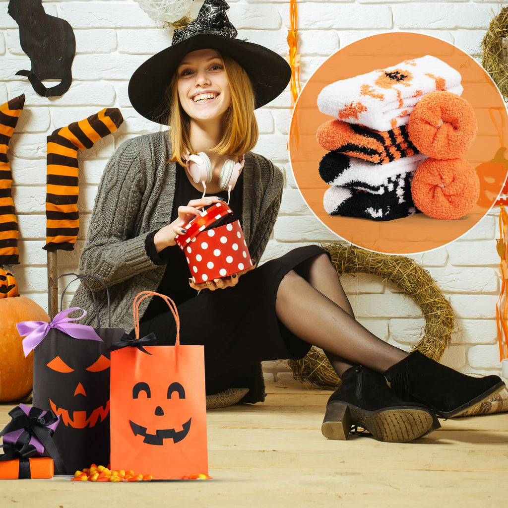 Fuzzy Socks for Women Gifts, Fluffy Cozy Plush Soft Slipper Socks for Fall Winter Christmas Warm Sleeping Home 5/6 Pairs