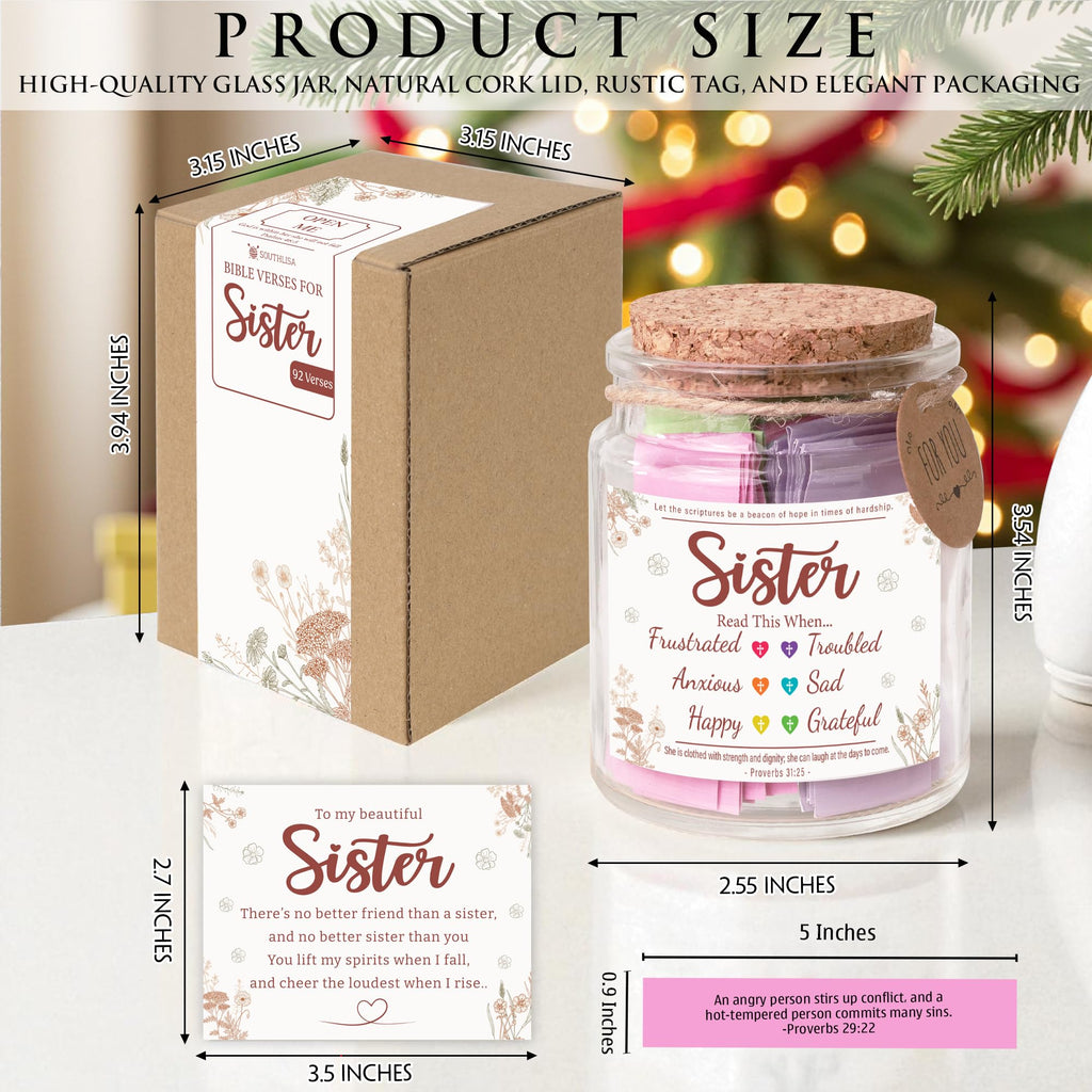 Read This When Bible Verses Jar for Daily Encouragement – Christian, Birthday & Christmas Gifts for Women; Great Gift for Mom, White Elephant Gift & Stocking Stuffer for Women