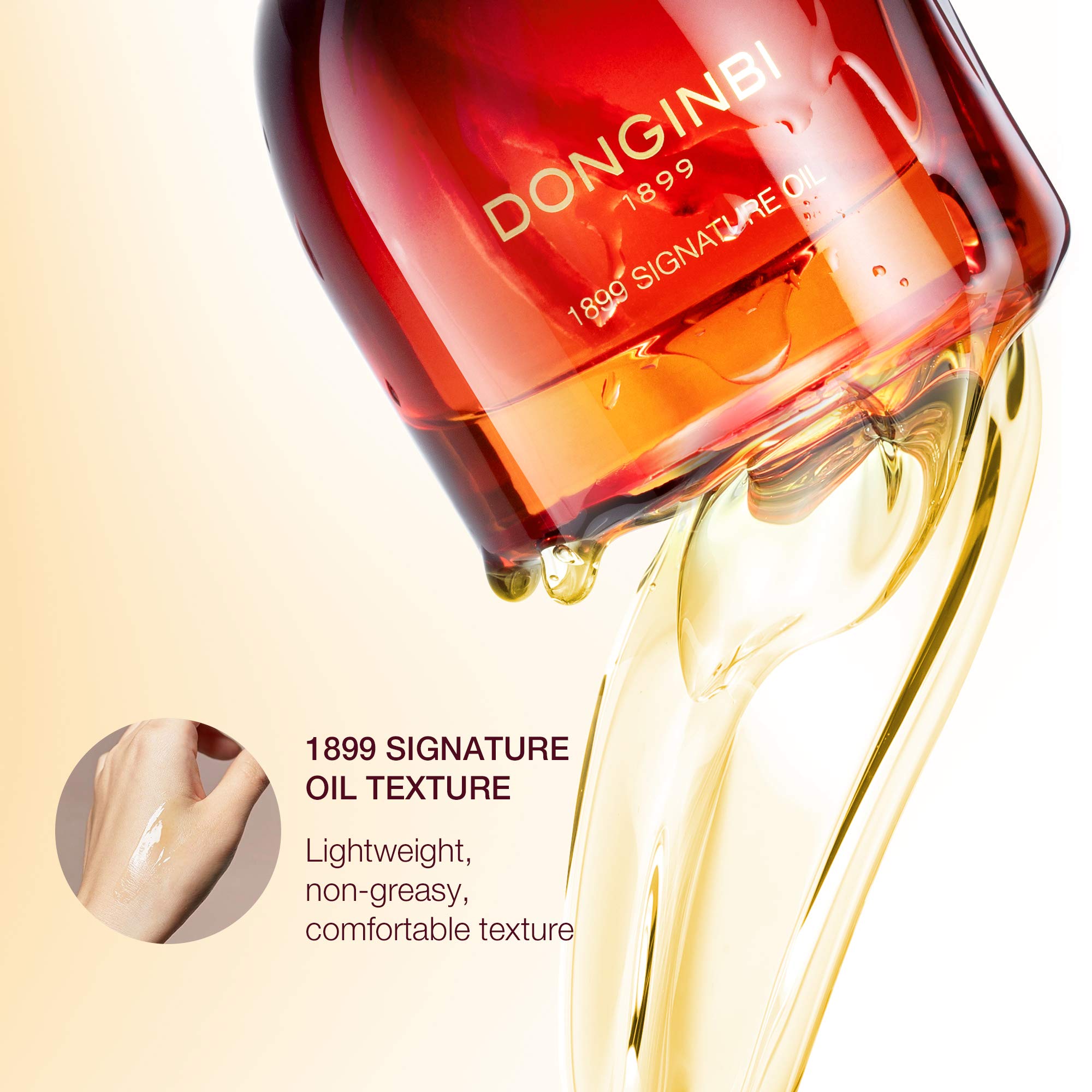 Donginbi 1899 Signature Oil - Skin Barrier Repair & Firming Face Oil for Women, Jojoba Seed Oil & Sweet Almond Oil for Sensitive Skin, Korean Red Ginseng Skin Care, 0.88 floz / 25ml