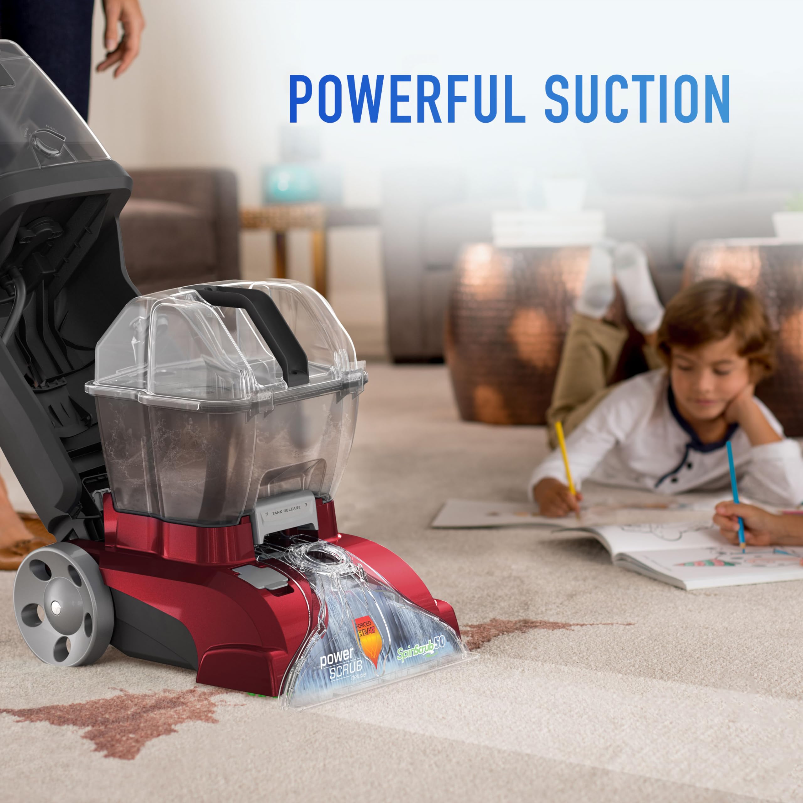 Hoover PowerScrub Deluxe Carpet Cleaner Machine for Carpet and Upholstery, Deep Cleaning Carpet Shampooer Machine with Multi-Purpose Tools, Pair Carpet Cleaner Solution
