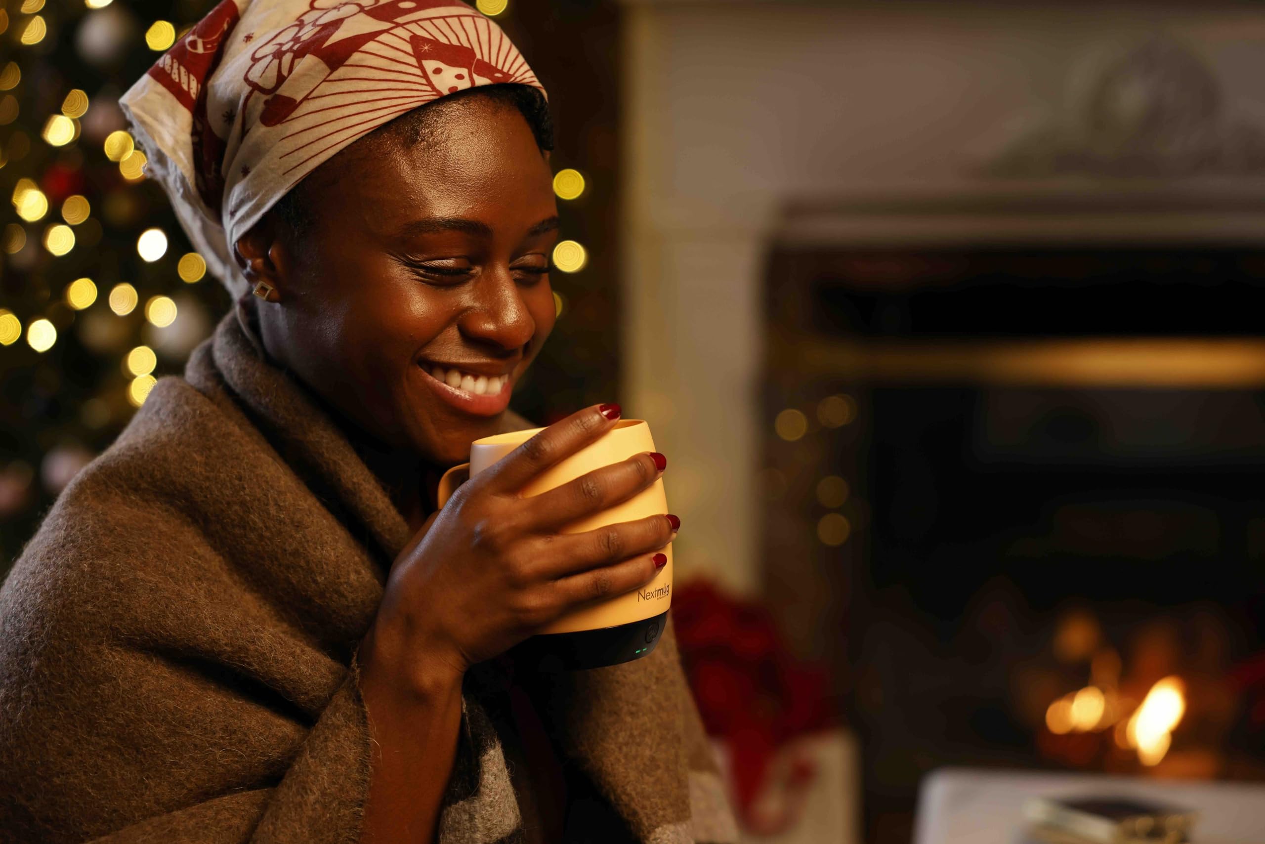 Nextmug - Temperature-Controlled, Self-Heating Coffee Mug (Black - 14 oz.)