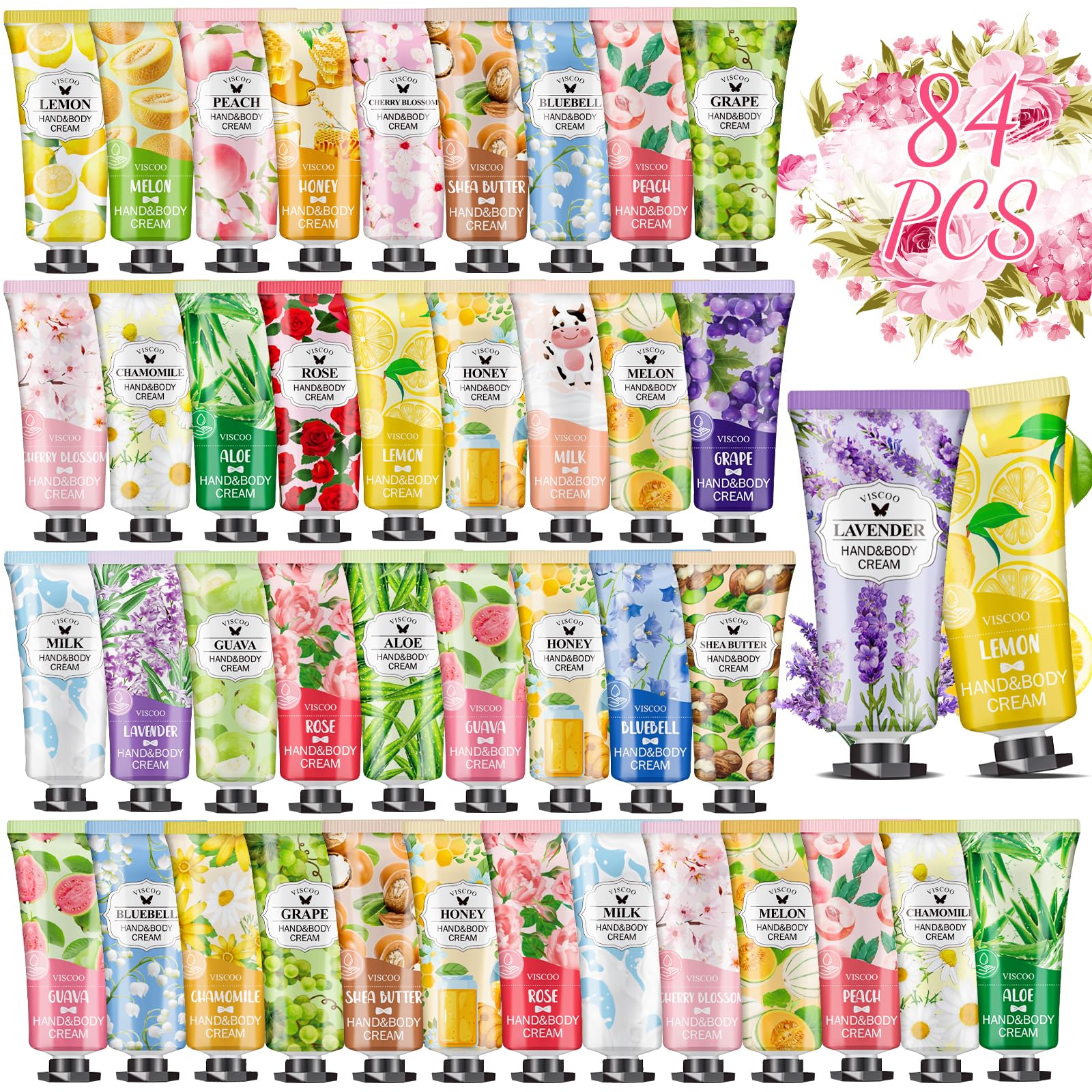 7 Pack Hand Cream Gifts Set for Women,Stocking Stuffers for Women,Teengirls,Christmas Gifts Bulk Gifts,Small Gifts,Mini Moisturizing Hand Lotion Travel Size in Bulk for Dry Cracked Hands