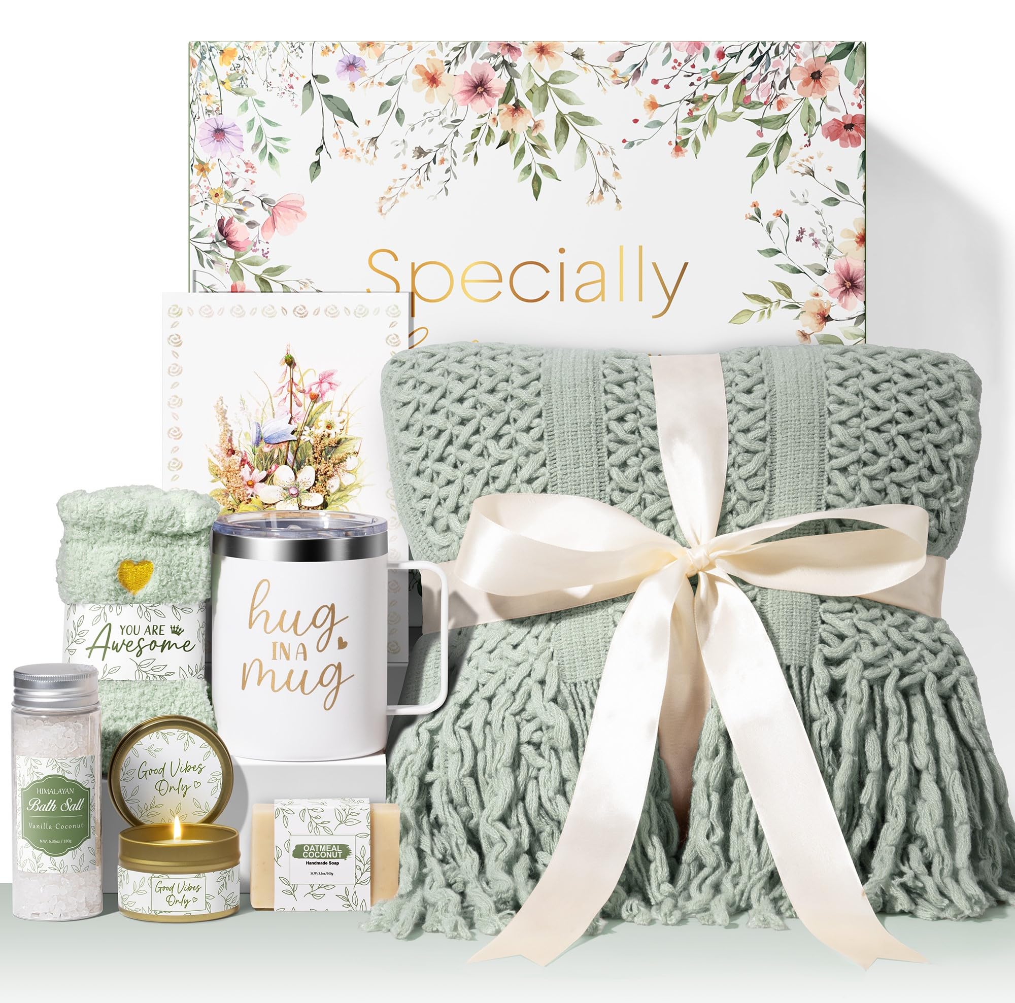 Self Care Gifts for Women Get Well Soon Gifts, Birthday Gifts for Women Care Package, Sympathy Gift Baskets Spa Gifts Set, Thinking of You Inspirational Christmas Gifts for Mom Her Friend Sister Wife