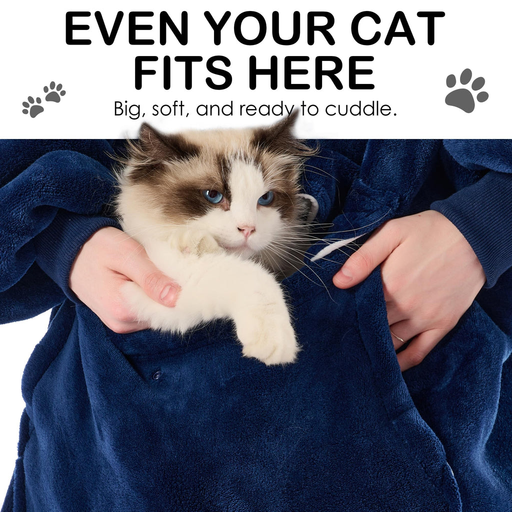 Krifey Wearable Blanket Hoodie, Oversized Sherpa Fleece Sweatshirt with Giant Pocket, Birthday Gifts for Women, Warm Christmas Gift for Mom, Wife, or Girlfriend