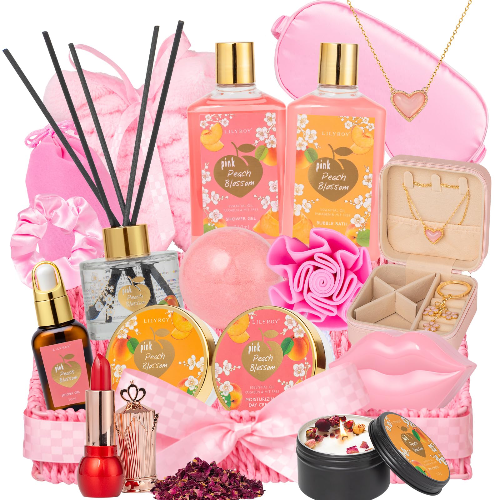 Christmas Gift Basket Set for Women - Ultimate 15-Piece Bath & Body Gift Set, Spa Gift Basket, Bath Collection | Birthday Gift, Mothers Day Gifts for Mom, Perfect Present for Her & Mom All Occasions