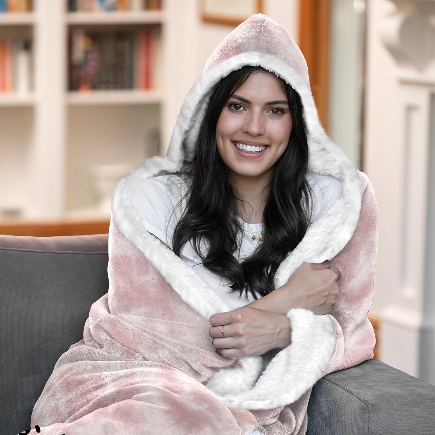 Spoiled Wife Fleece Wearable Blanket Hoodie - Mothers Day Gifts for Wife from Husband - Birthday Wife Gifts Ideas