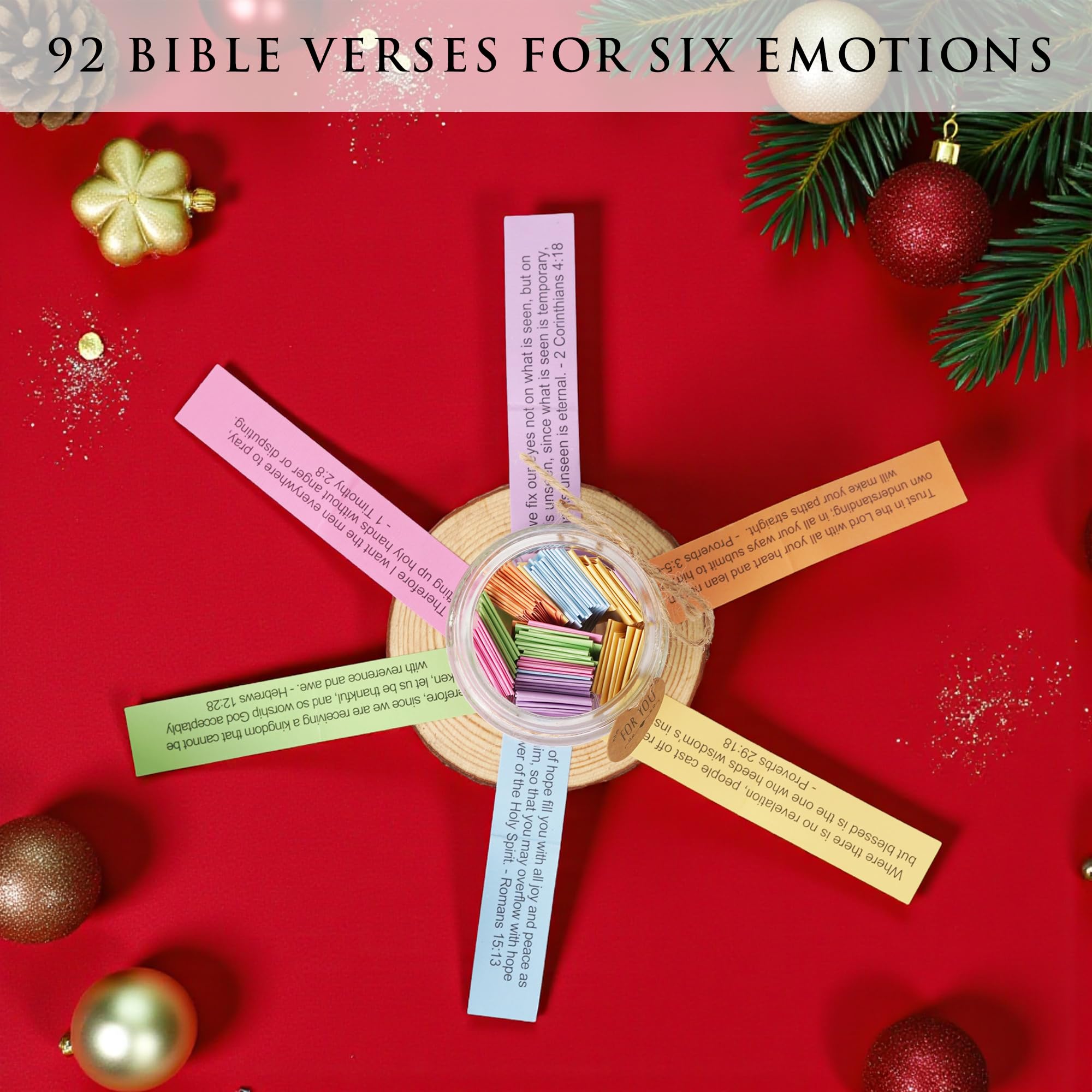 Read This When Bible Verses Jar for Daily Encouragement – Christian, Birthday & Christmas Gifts for Women; Great Gift for Mom, White Elephant Gift & Stocking Stuffer for Women