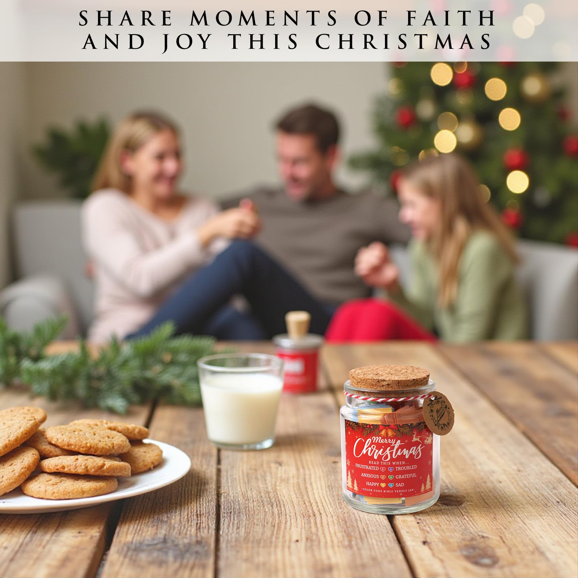 Read This When Bible Verses Jar for Daily Encouragement – Christian, Birthday & Christmas Gifts for Women; Great Gift for Mom, White Elephant Gift & Stocking Stuffer for Women