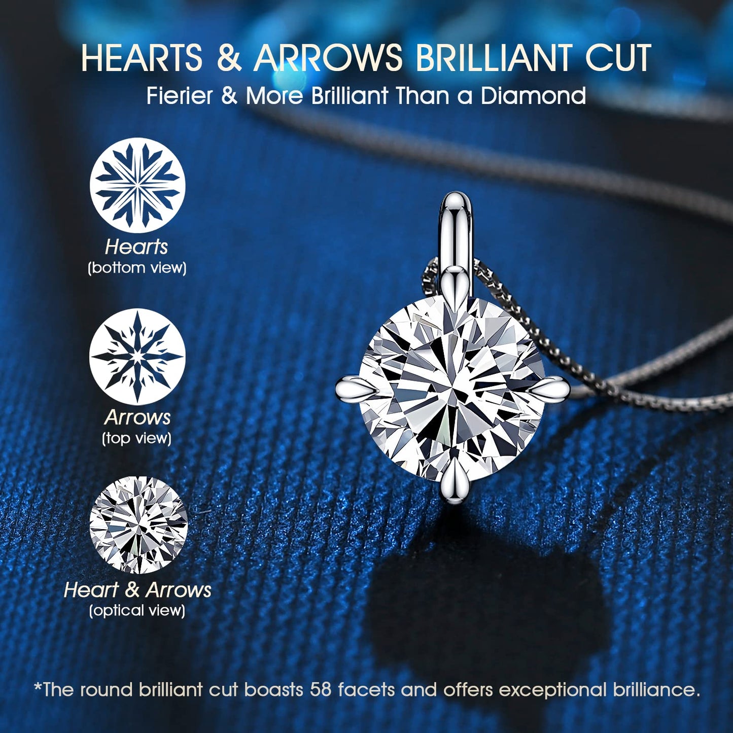 Beam & Bask Pendant Necklace for Wife or Girlfriend, Anniversary Birthday Wedding Moissanite Jewelry for Soulmate Her Women, S925 Sterling Silver