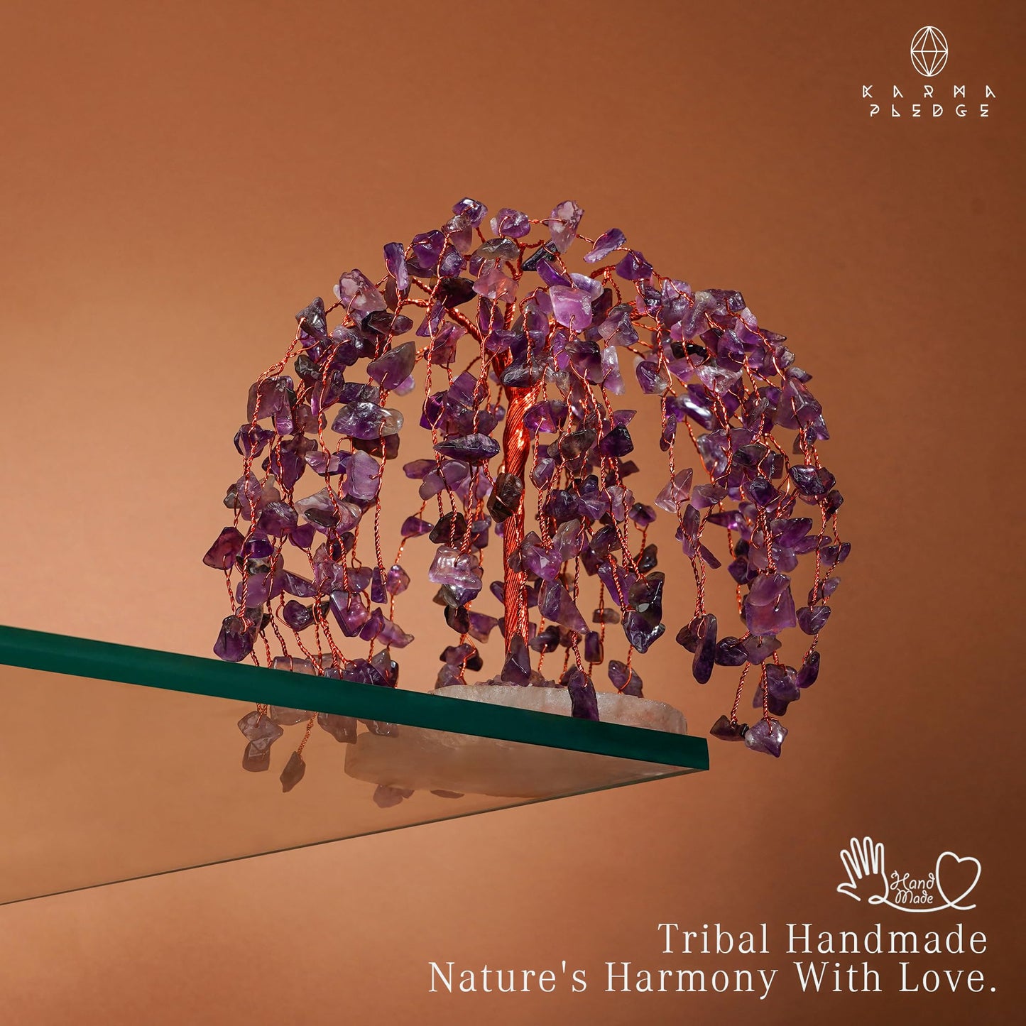 Crystal Tree of Life 7 Chakra Healing Crystals Trees for Home Decor, Office Desk Decor, Boho Decor, Handmade Bonsai Trees for Positive Energy, Money, Good Luck Birthday Gifts for Women, Mom