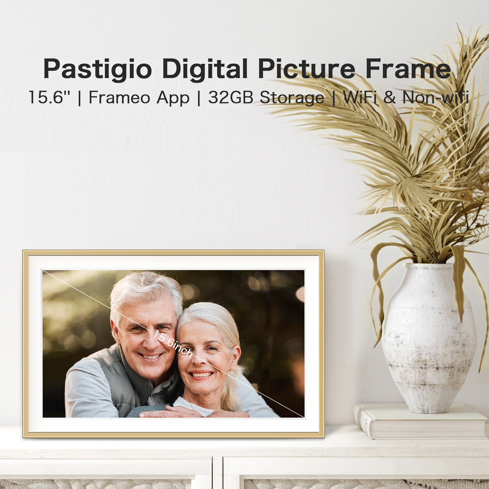 Digital Picture Frame, 10.1'' Frameo Digital Frame Wifi, 32GB Memory, 1280*800 HD Touch Screen Digital Photo Frame, Wall Mountable, Auto-Rotate, Share Instantly, Wedding, Birthday Gifts for Women, Mom