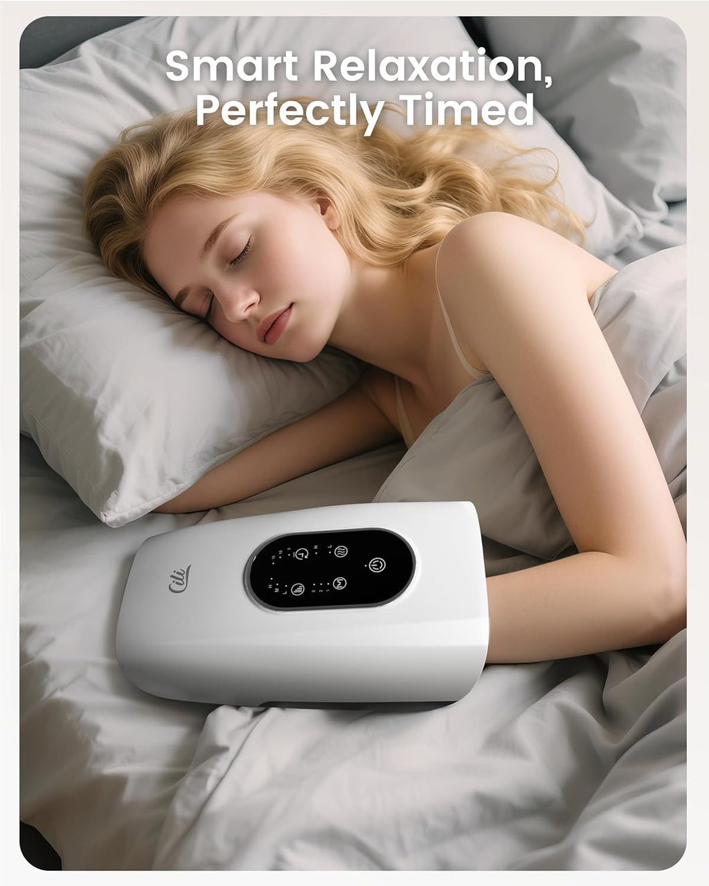 CILI Larger Size Hand Massager with Heat and Compression, Finger, Palm, Wrist and Hand Massager for Arthritis and Carpal Tunnel Relief, USB-C Rechargeable, Gift for Mom/Women, White