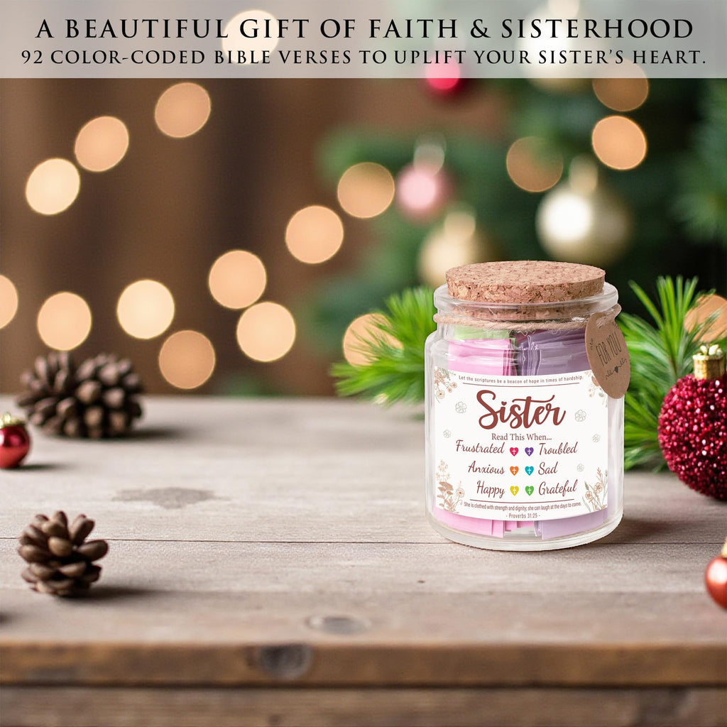 Read This When Bible Verses Jar for Daily Encouragement – Christian, Birthday & Christmas Gifts for Women; Great Gift for Mom, White Elephant Gift & Stocking Stuffer for Women